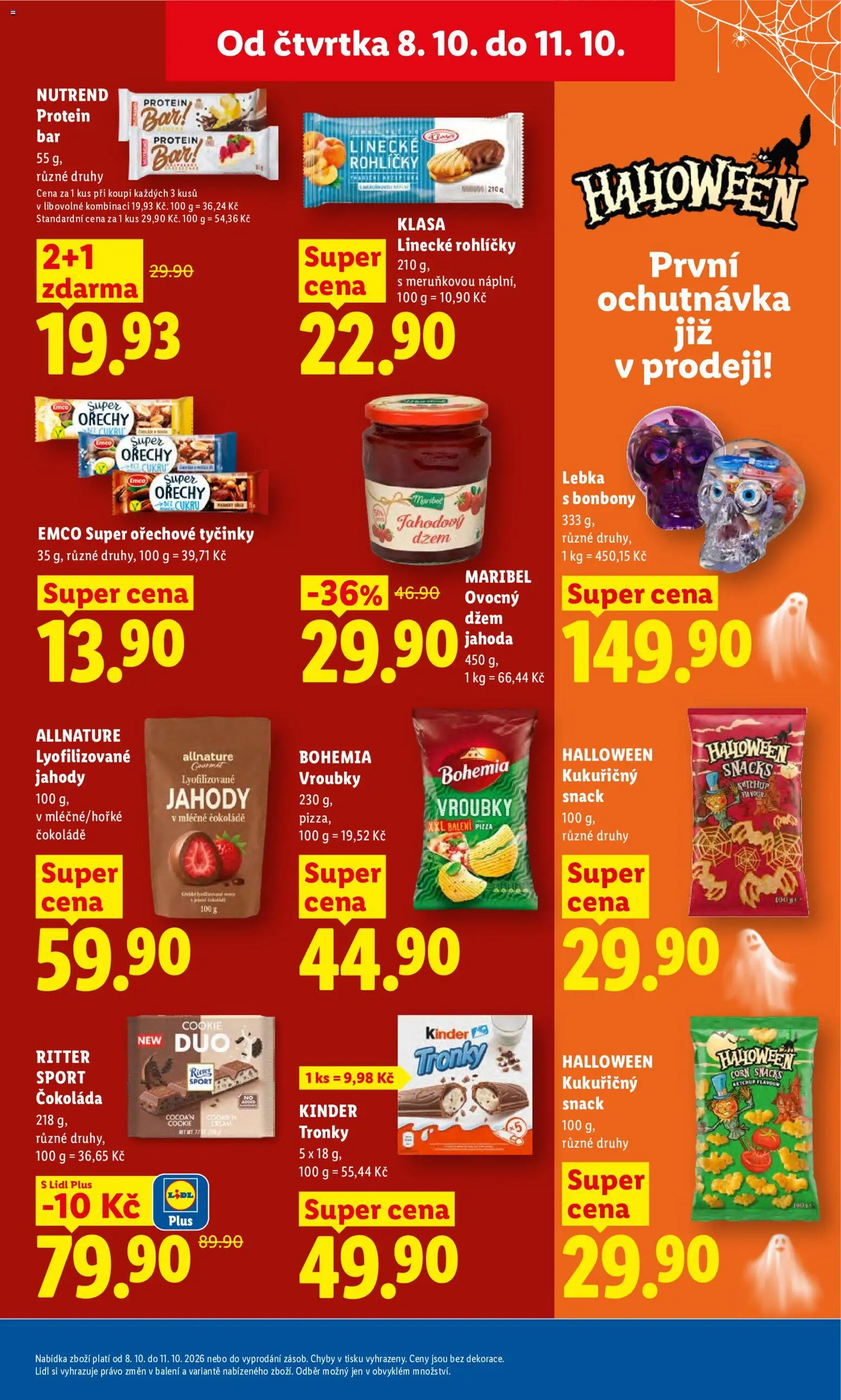 Lidl leták od 08.10.2026 | Strana: 29 | Produkty: Džem, Bonbóny, Tyčinky, Ritter Sport