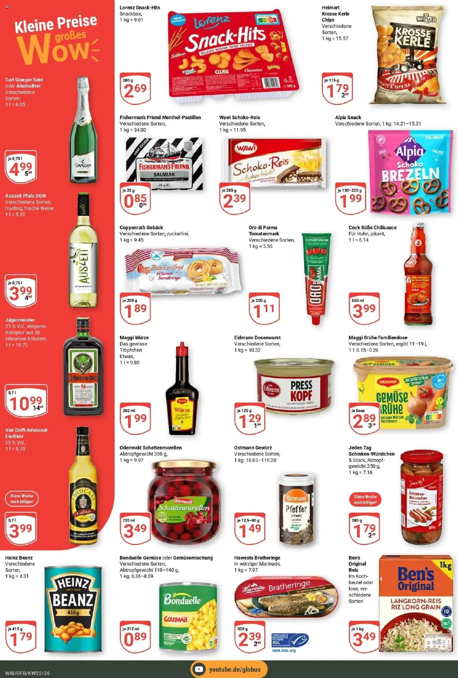 Globus Prospekt Wiesbaden-Nordenstadt – gültig ab 26.05.2026 | Seite: 4 | Produkte: Maggi, Sekt, Gemüse, Chips