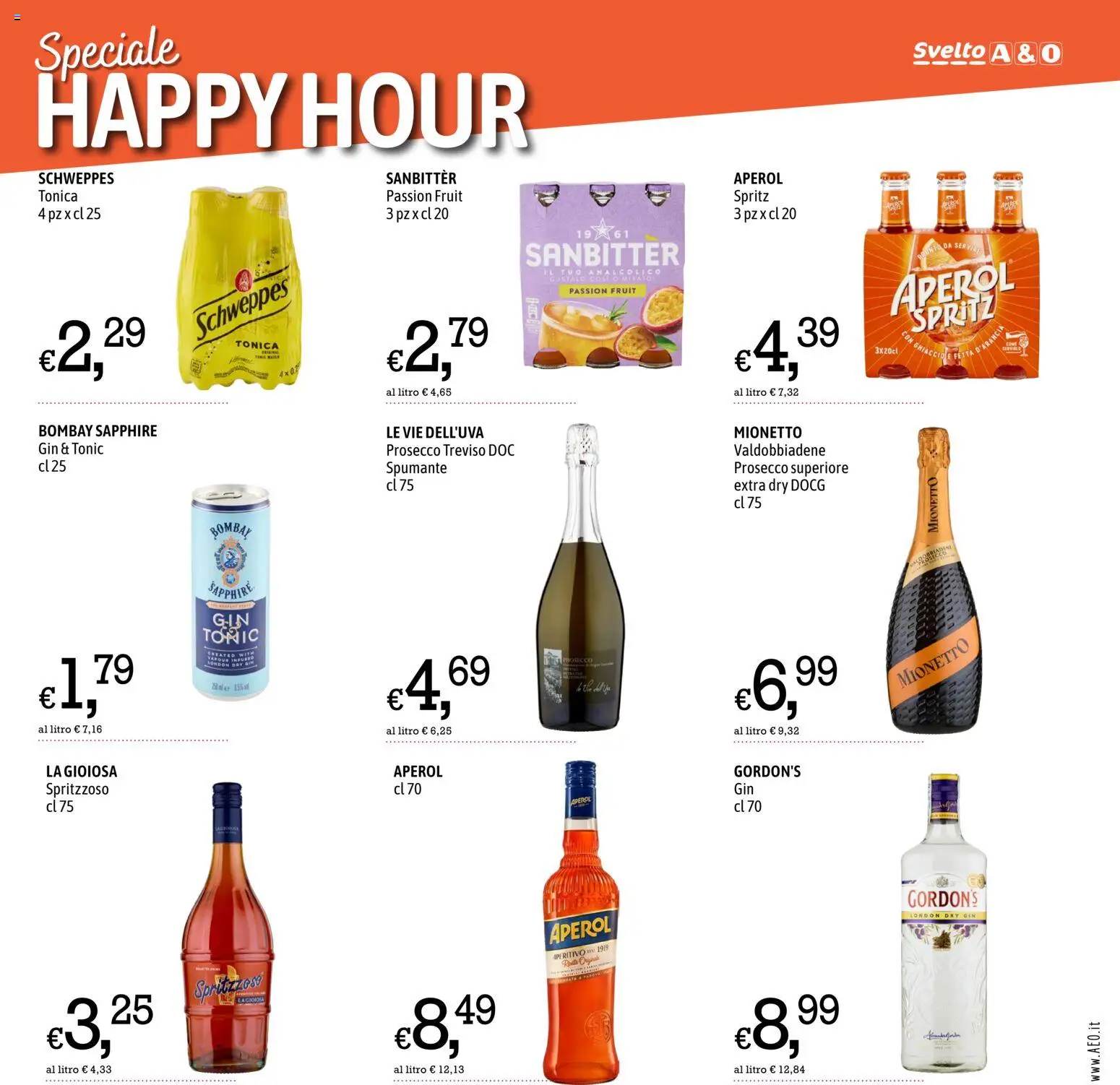 Volantino A&O del 18/06/2026 | Pagina: 5 | Prodotti: Gin, Prosecco, Spumante, Aperol