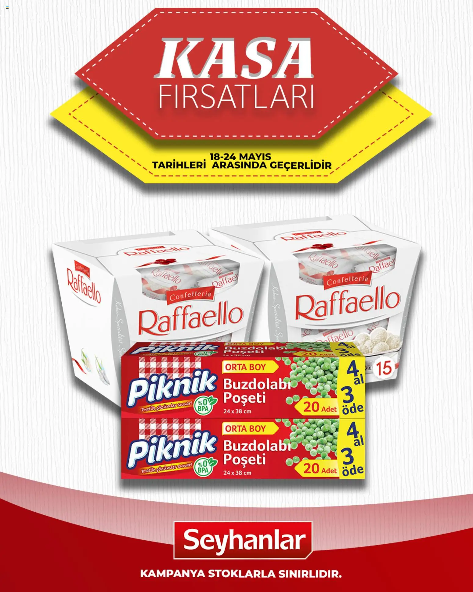 Seyhanlar Market - Katalog Kasa Fırsatları - 18.05.2026 tarihinden itibaren geçerlidir | Sayfa: 1 | Ürünler: Kasa, Buzdolabı