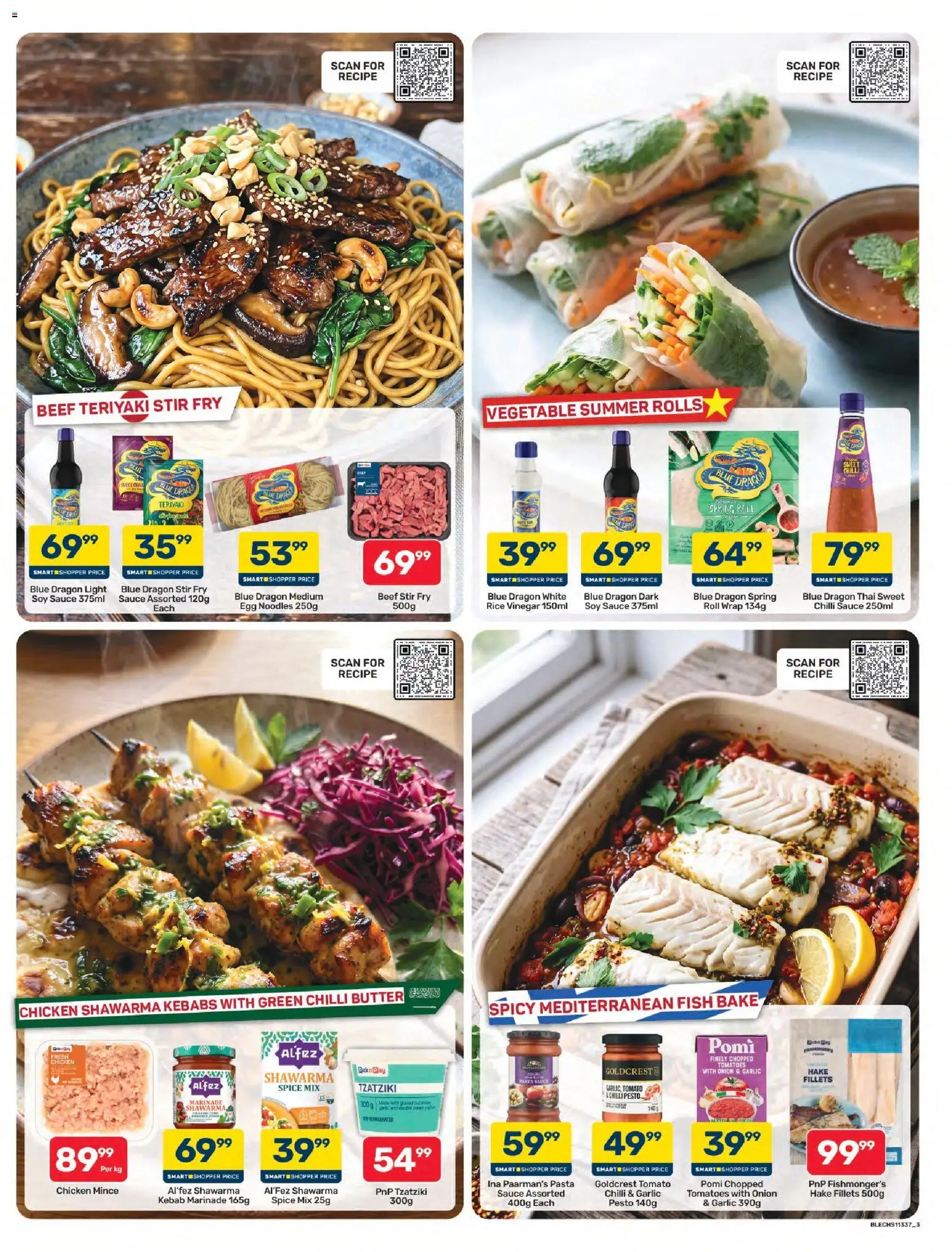 New Pick n Pay catalogue – valid from 23/10/2026 | Page: 3 | Products: Pasta sauce, Rice, Noodles, Onion