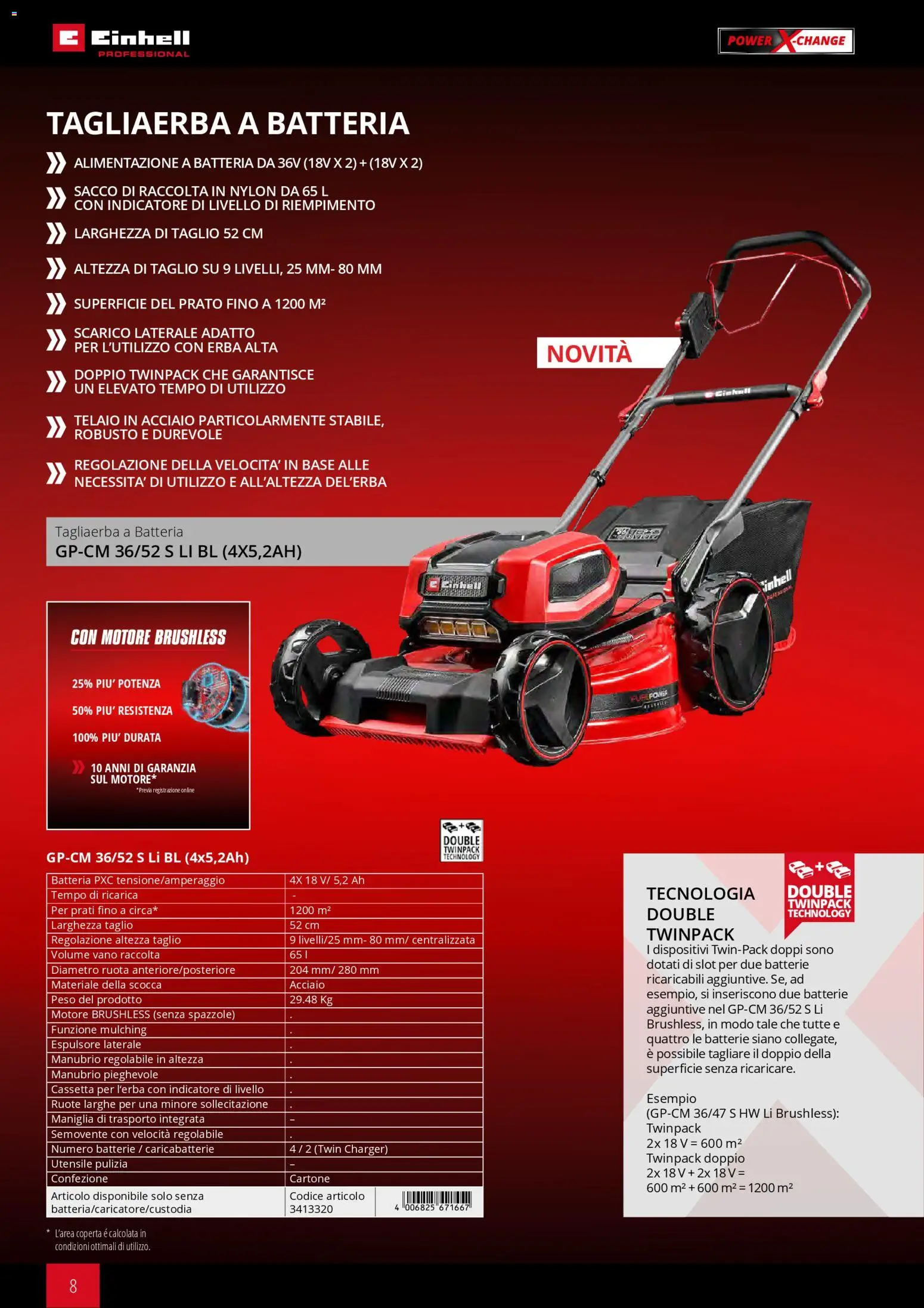 Volantino Einhell del 02/03/2026 | Pagina: 10 | Prodotti: Coperta, Batteria, Batterie, Caricabatterie