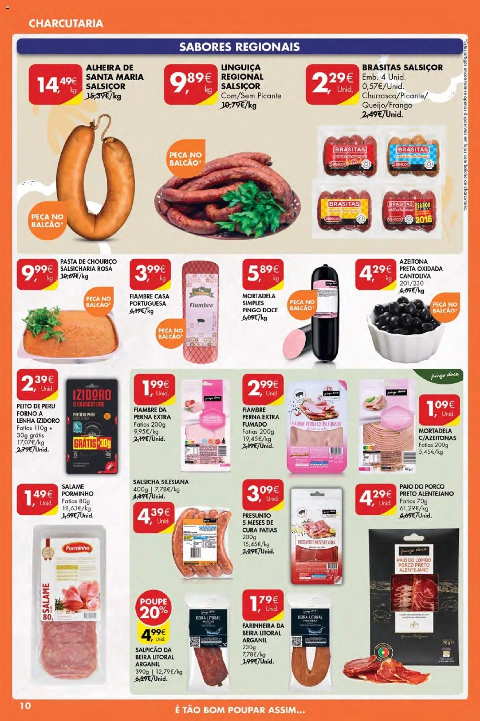 Pingo Doce Poupe Esta Semana Açores │ válido de 07.05.2026 | Página: 10 | Produtos: Peito de peru, Peru, Salsicha, Presunto