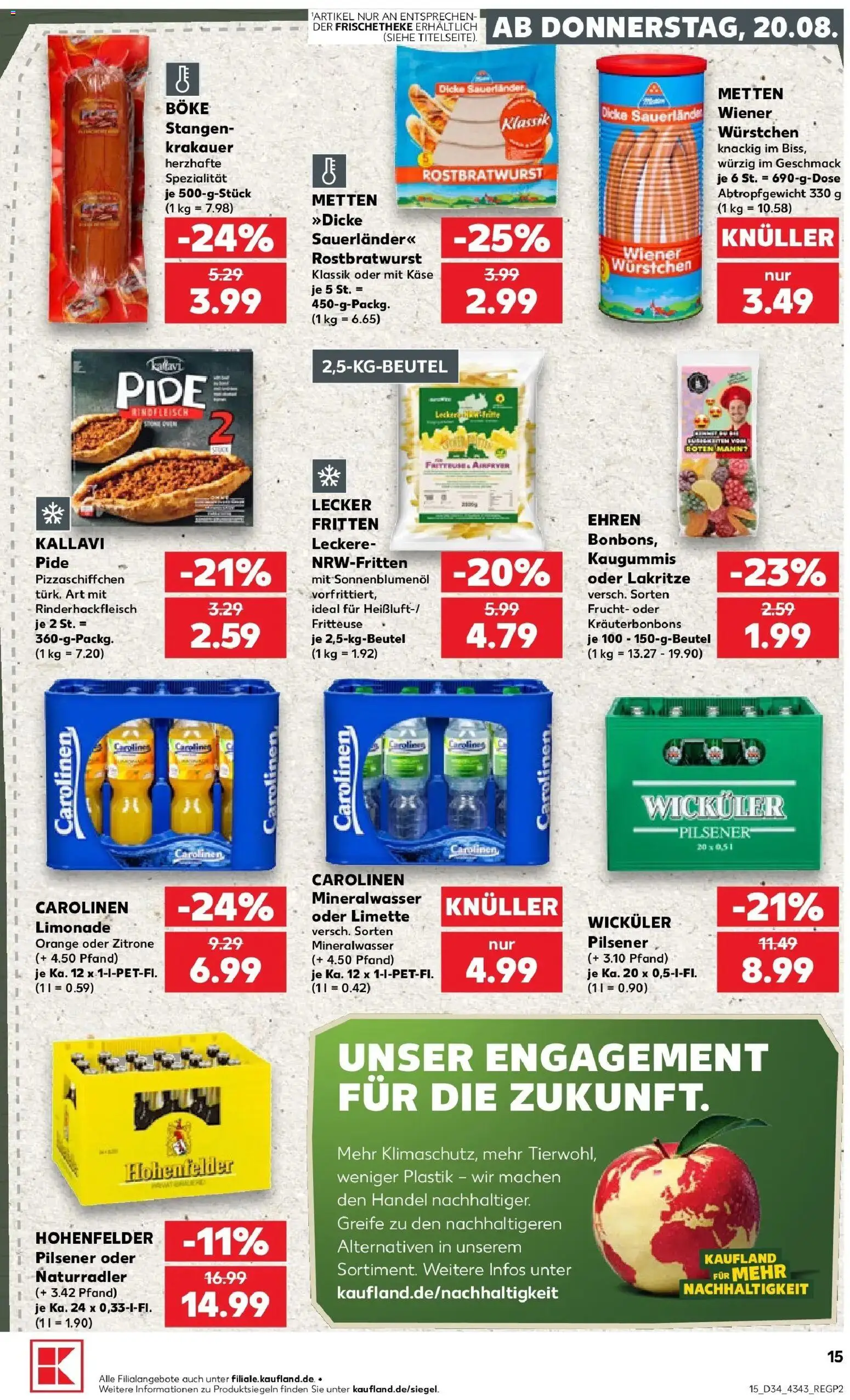 Prospekt Kaufland ab 17.08.2026 » Angebote Online zum Blättern | Seite: 26 | Produkte: Wiener wurstchen, Limonade, Zitrone, Limette