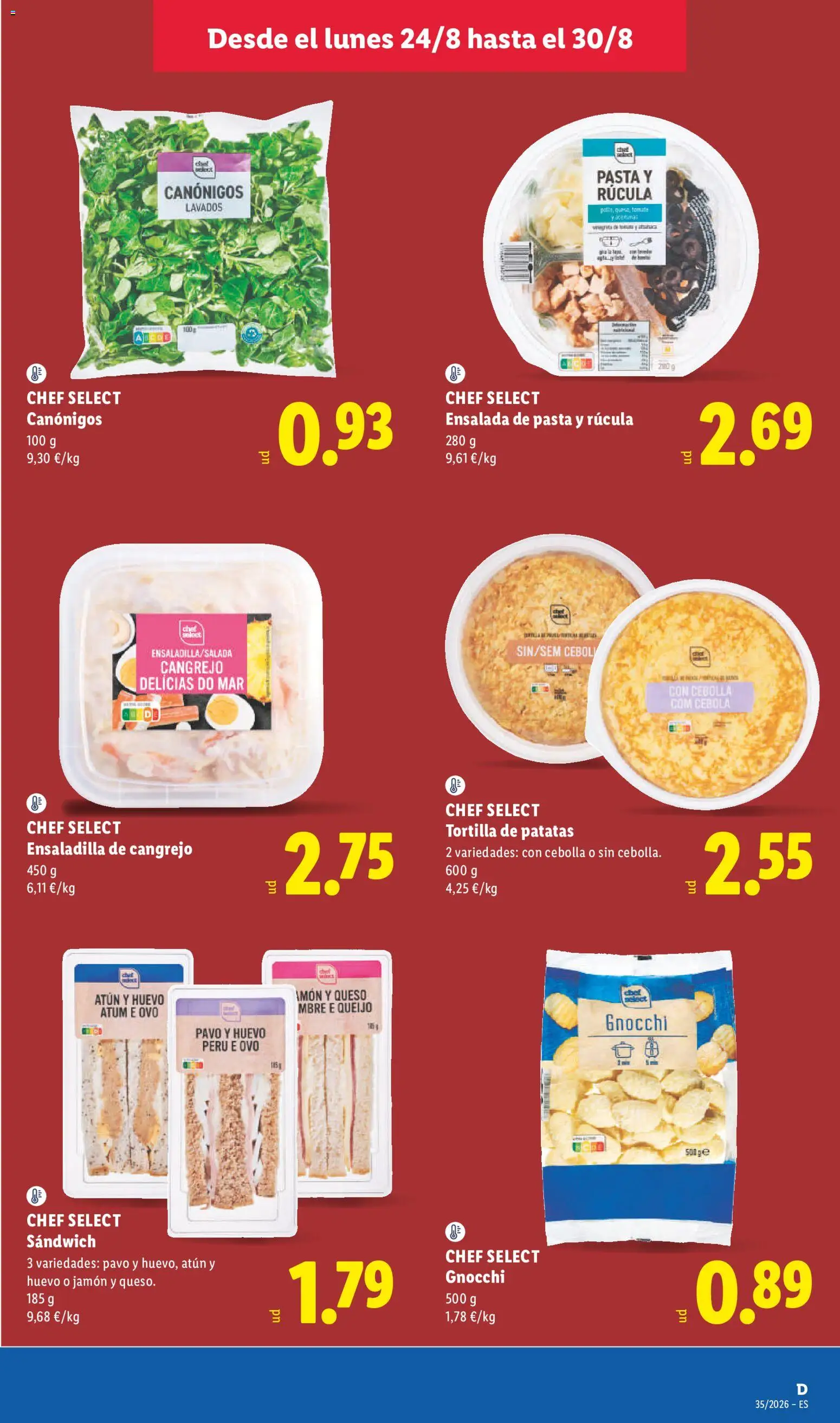 Lidl folleto │ válido desde el 24/08/2026 | Página: 19 | Productos: Jamón, Cebolla, Patatas, Pavo