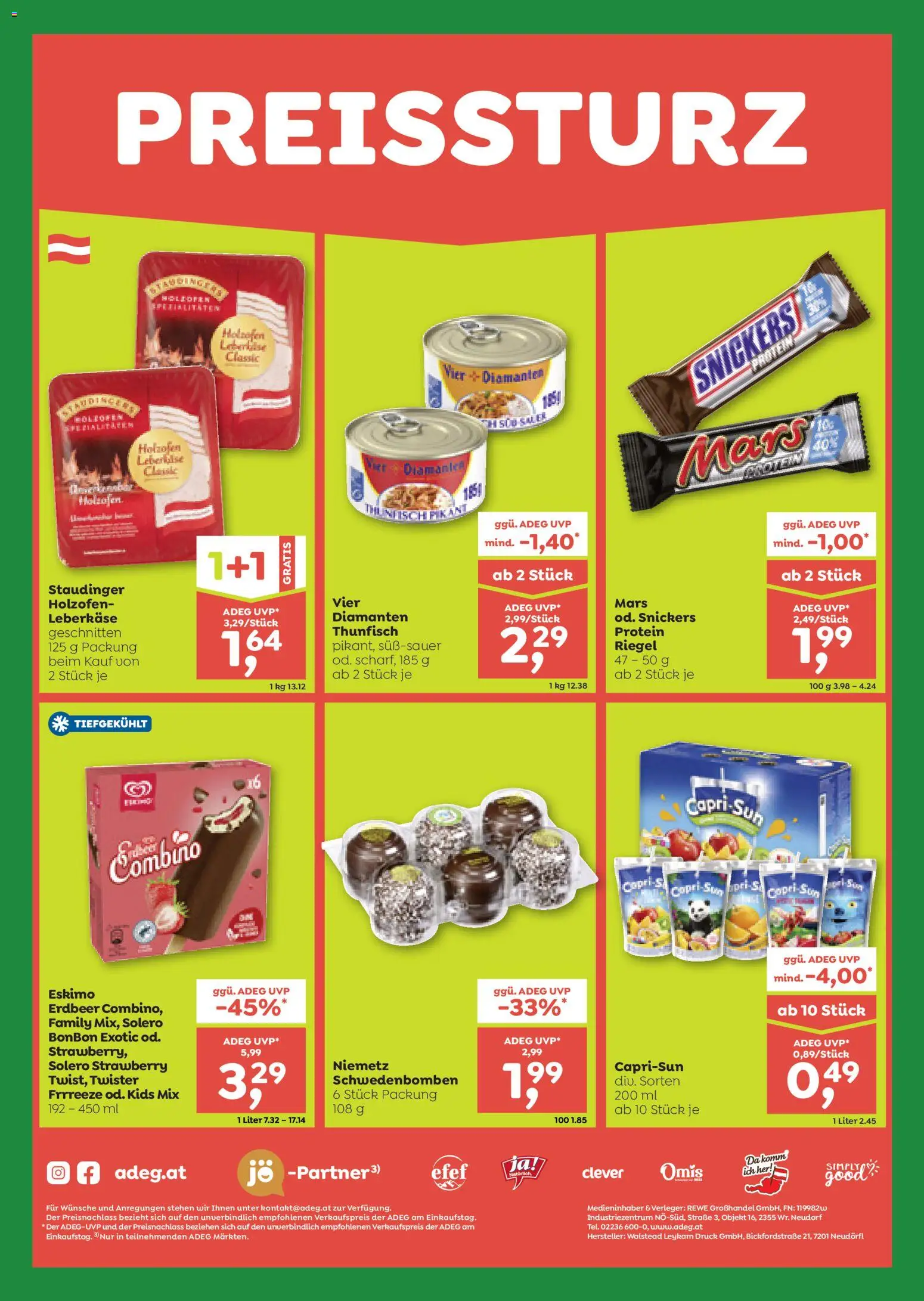 ADEG Flugblatt gültig ab 20.08.2026 | Seite: 8 | Produkte: Snickers