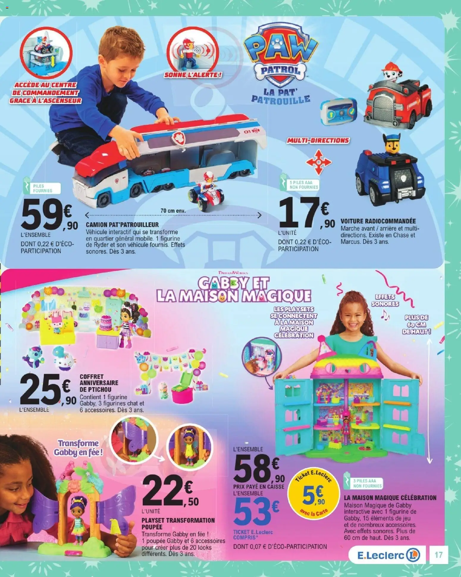 {H1} | Page: 17 | Produits: Poupée, Voiture radiocommandée, Anniversaire, Piles