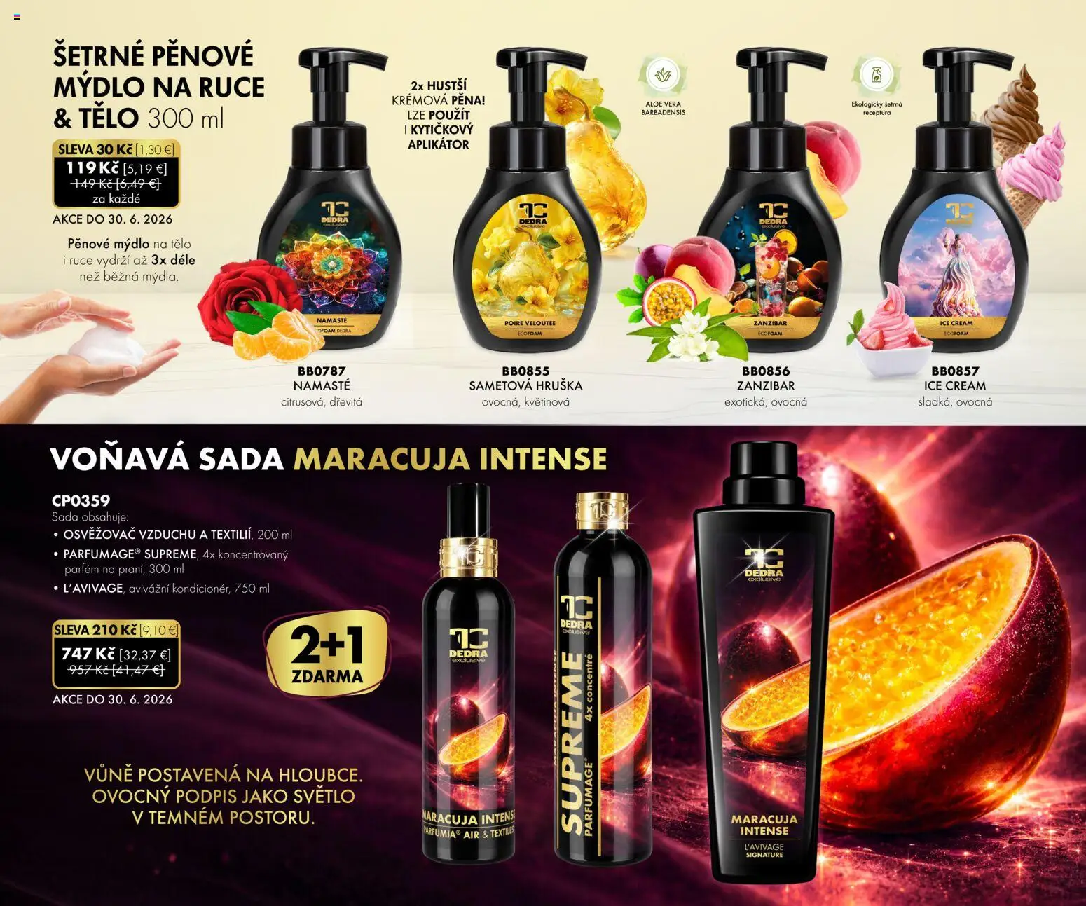 Nové Dedra akcie – leták je platný od 01.06.2026 | Strana: 71 | Produkty: Svetlo, Parfém, Mydlo