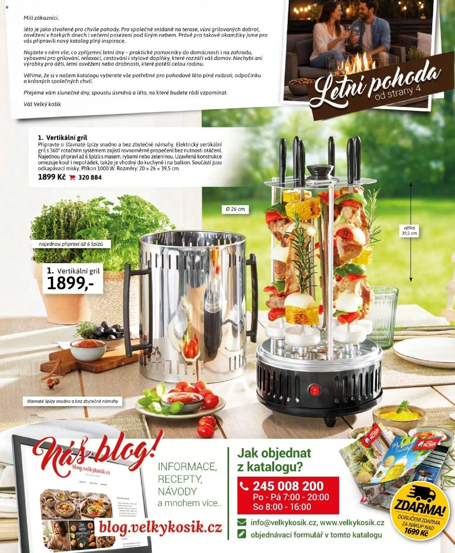 Velký Košík katalog srpen 2026 od 01.08.2026 | Strana: 2 | Produkty: Košík, Gril, Kuchyně
