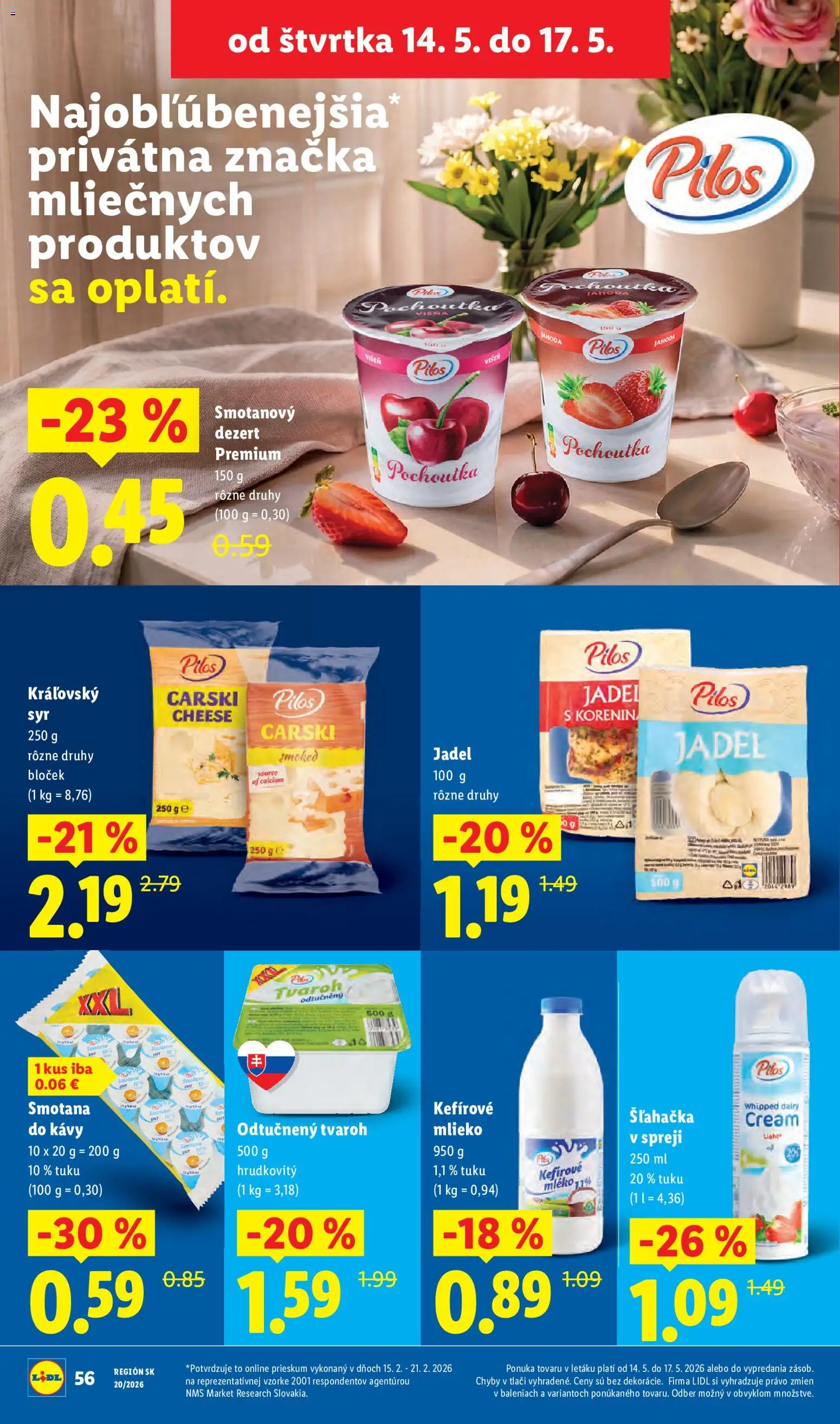 Nové Lidl akcie – leták je platný od 11.05.2026 | Strana: 64 | Produkty: Syr, Smotana, Tvaroh, Šľahačka