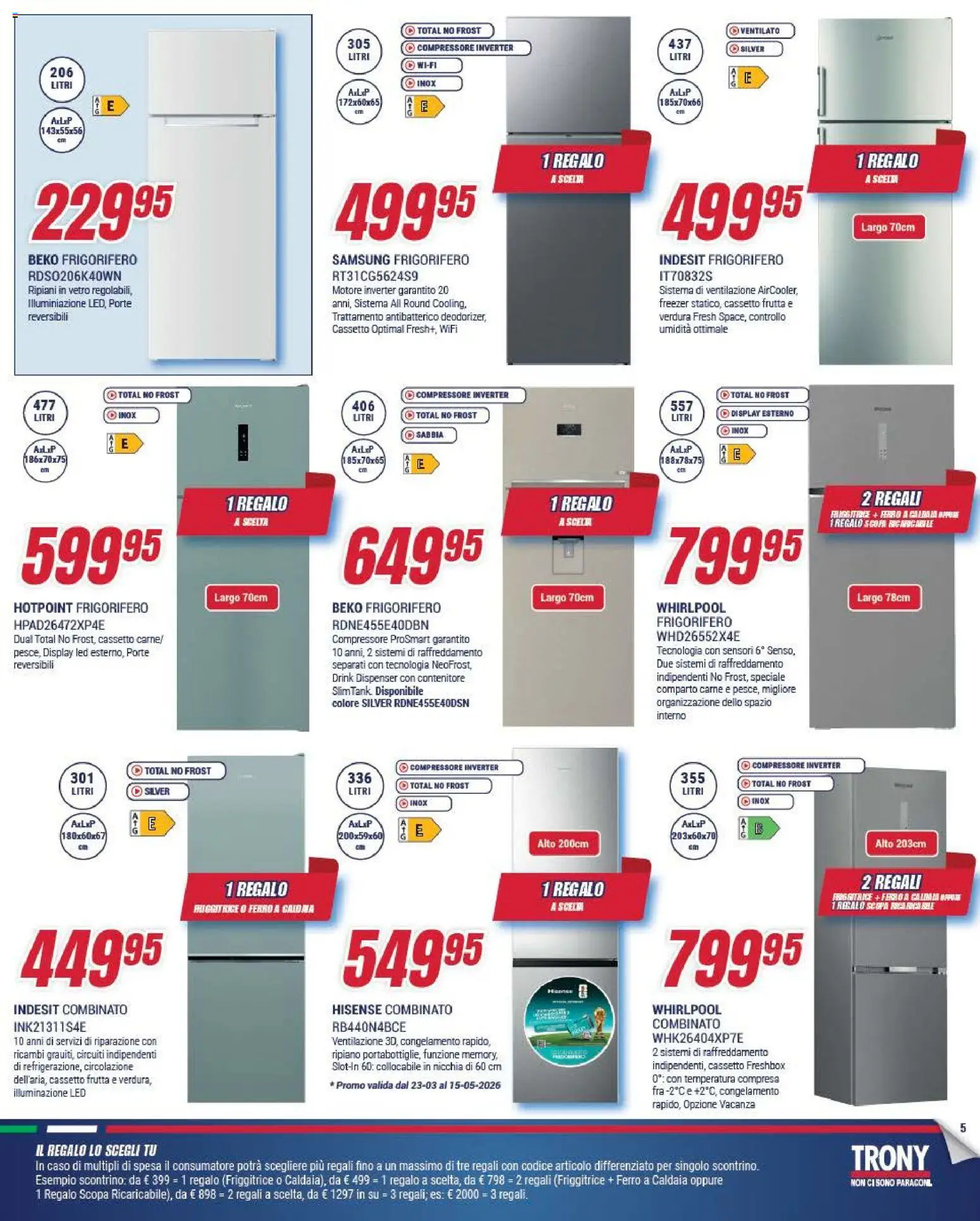 Volantino Trony del 09.04.2026 | Pagina: 5 | Prodotti: Caldaia, Contenitore, Friggitrice, Samsung
