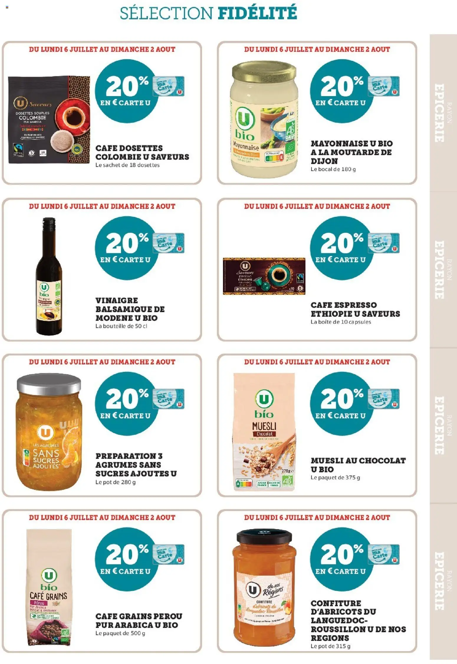 {H1} | Page: 7 | Produits: Mayonnaise, Chocolat, Vinaigre, Moutarde