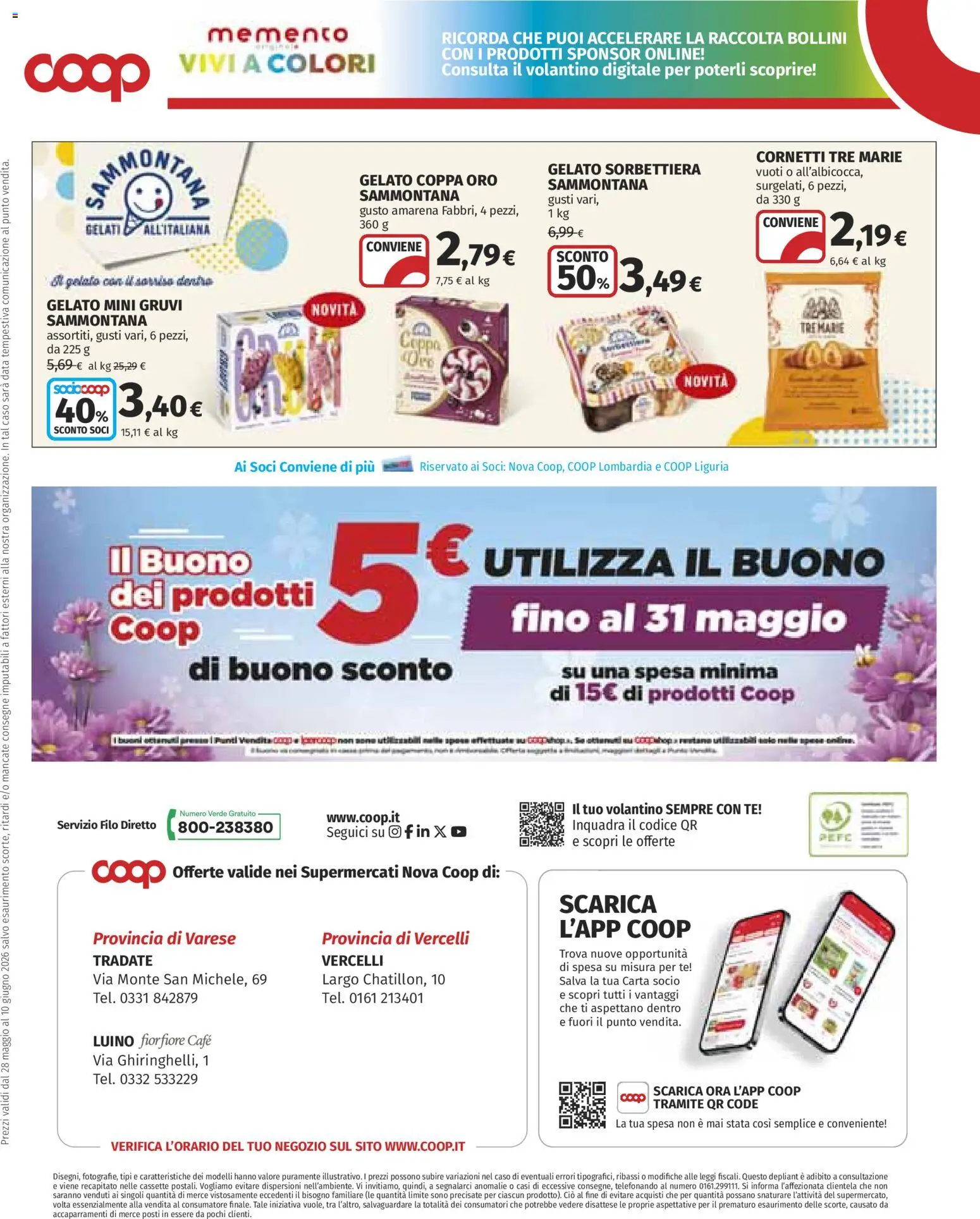 Volantino COOP del 28.05.2026 | Pagina: 33 | Prodotti: Tè, Gelato, Data, Amarena