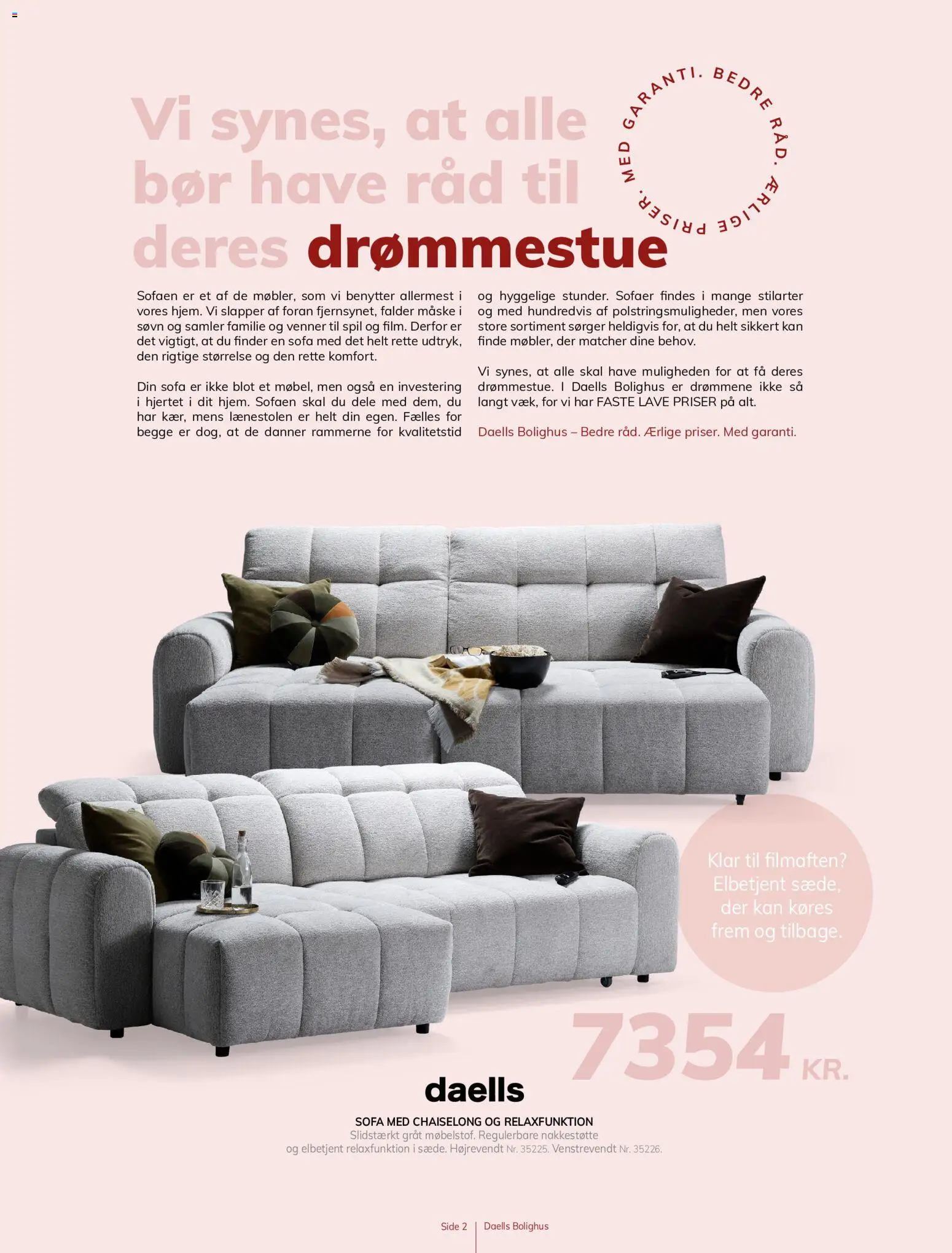 Daells Bolighus tilbudsavis – gyldig fra 12/08/2026 | Side: 2 | Produkter: Maske, En Sofa, Sofa, Søm