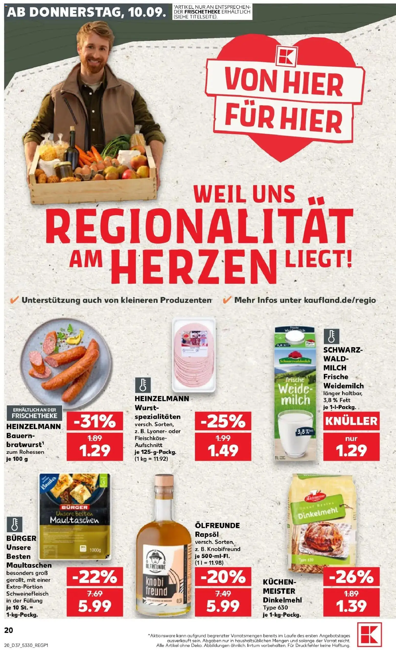 Prospekt Kaufland ab 07.09.2026 » Angebote Online zum Blättern | Seite: 29 | Produkte: Spezialitäten, Burger, Wurst, Maultaschen