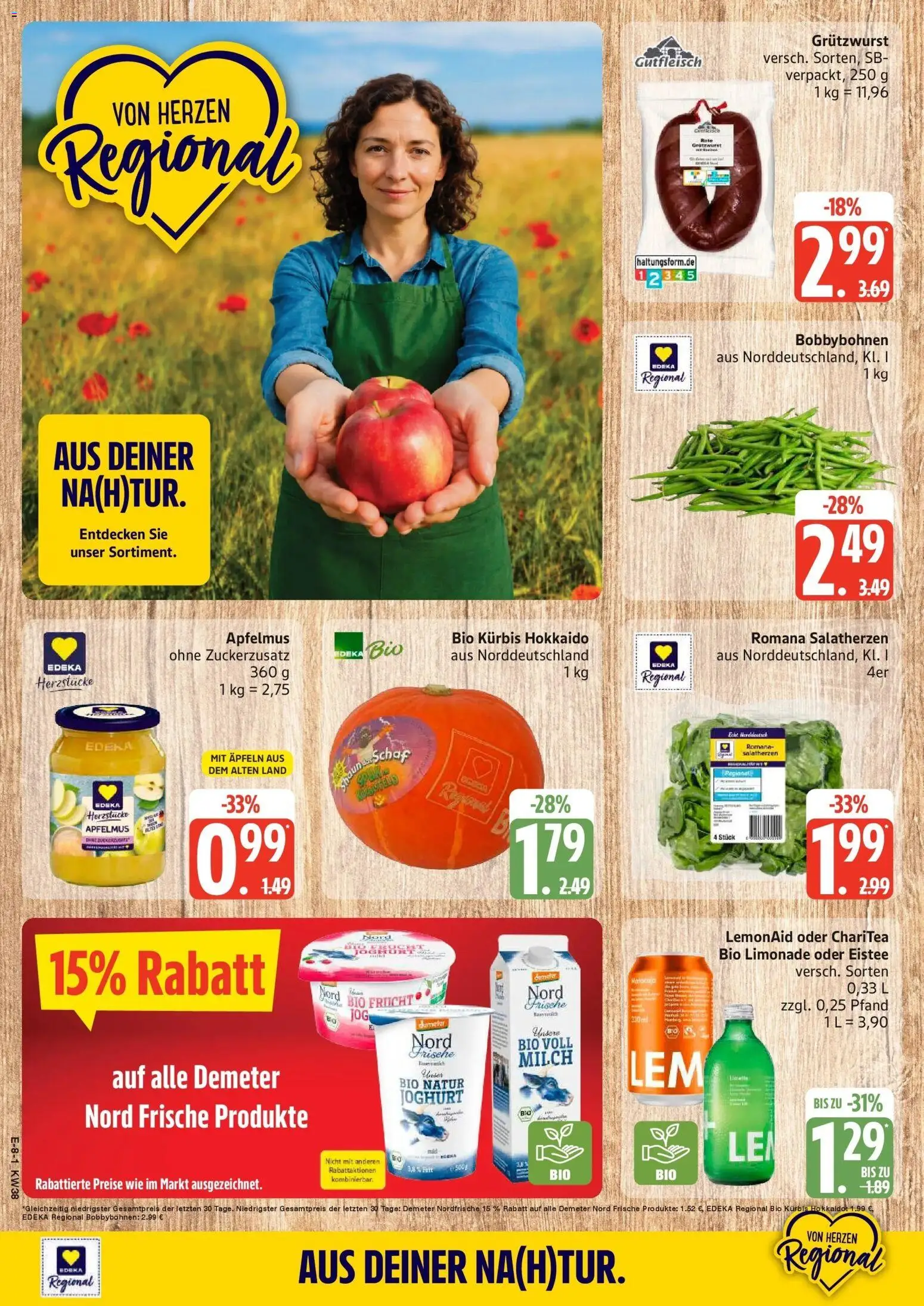 Edeka Prospekt Hamburg (ab 14.09.2026) » Angebote Online | Seite: 11 | Produkte: Milch, Joghurt, Limonade, Apfelmus
