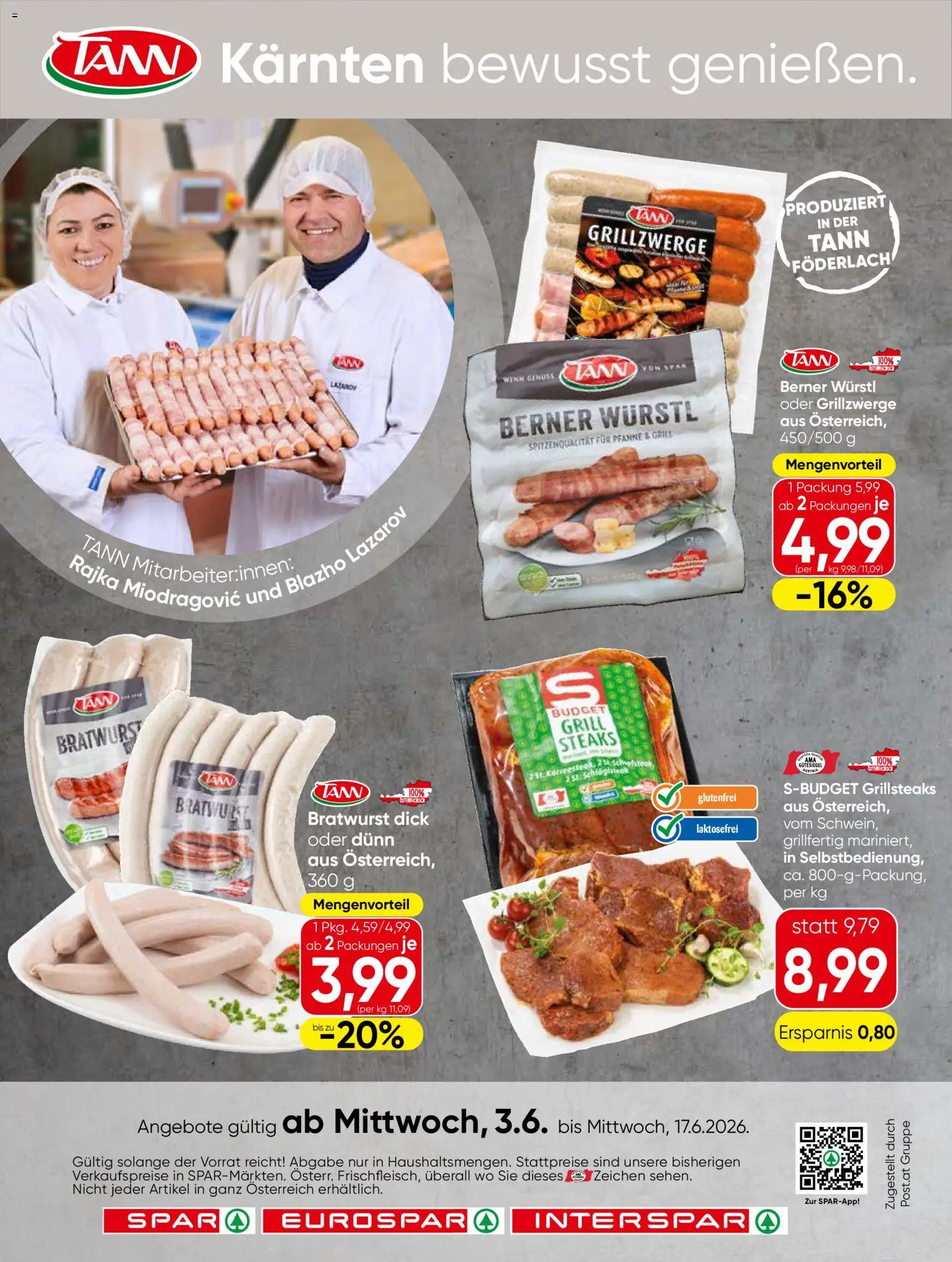 Spar Kärnten Grillen gültig ab 03.06.2026 | Seite: 1 | Produkte: Grill