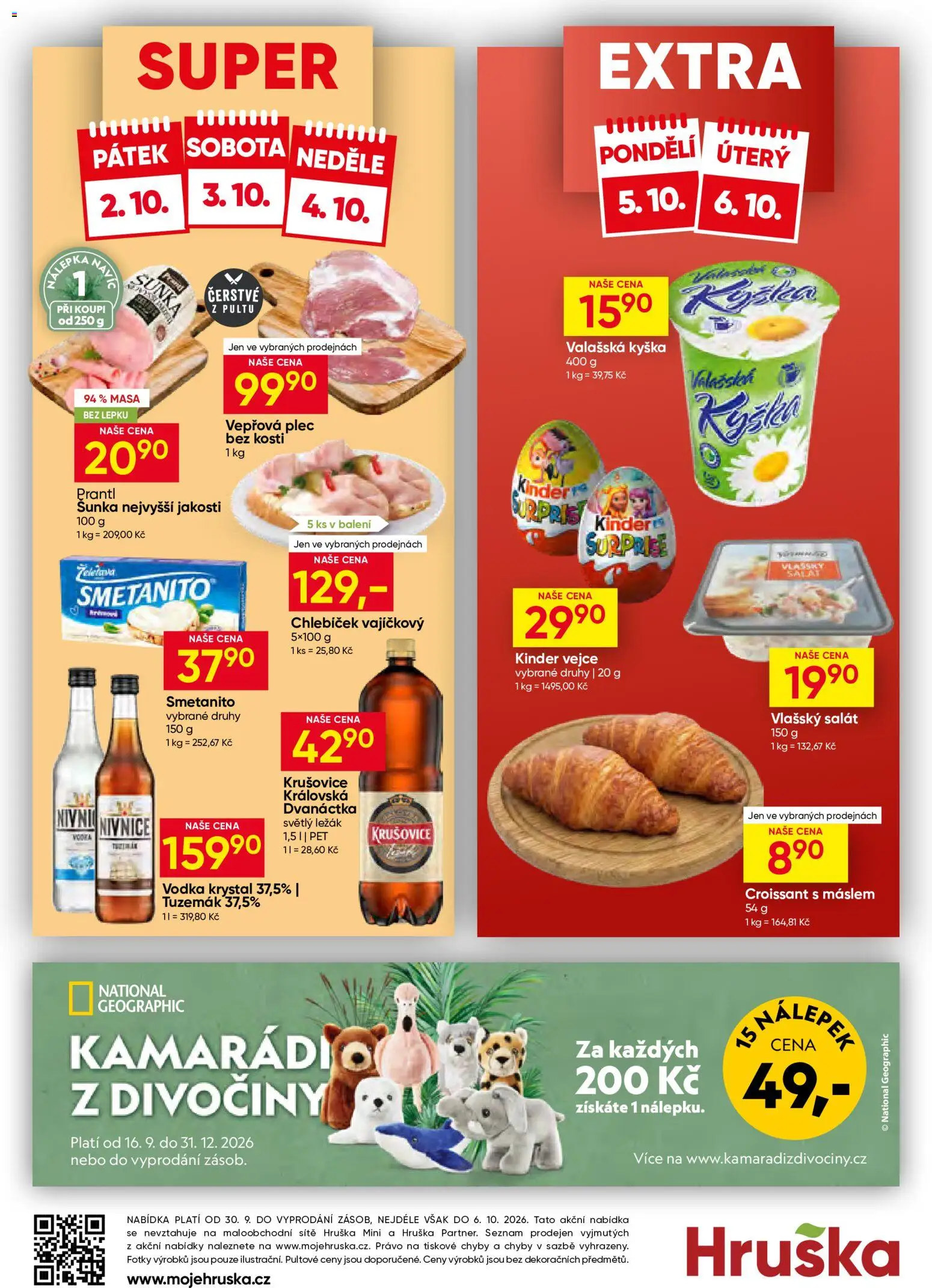 Hruška leták od 30.09.2026 | Strana: 12 | Produkty: Vejce, Šunka, Salát, Vepřová plec