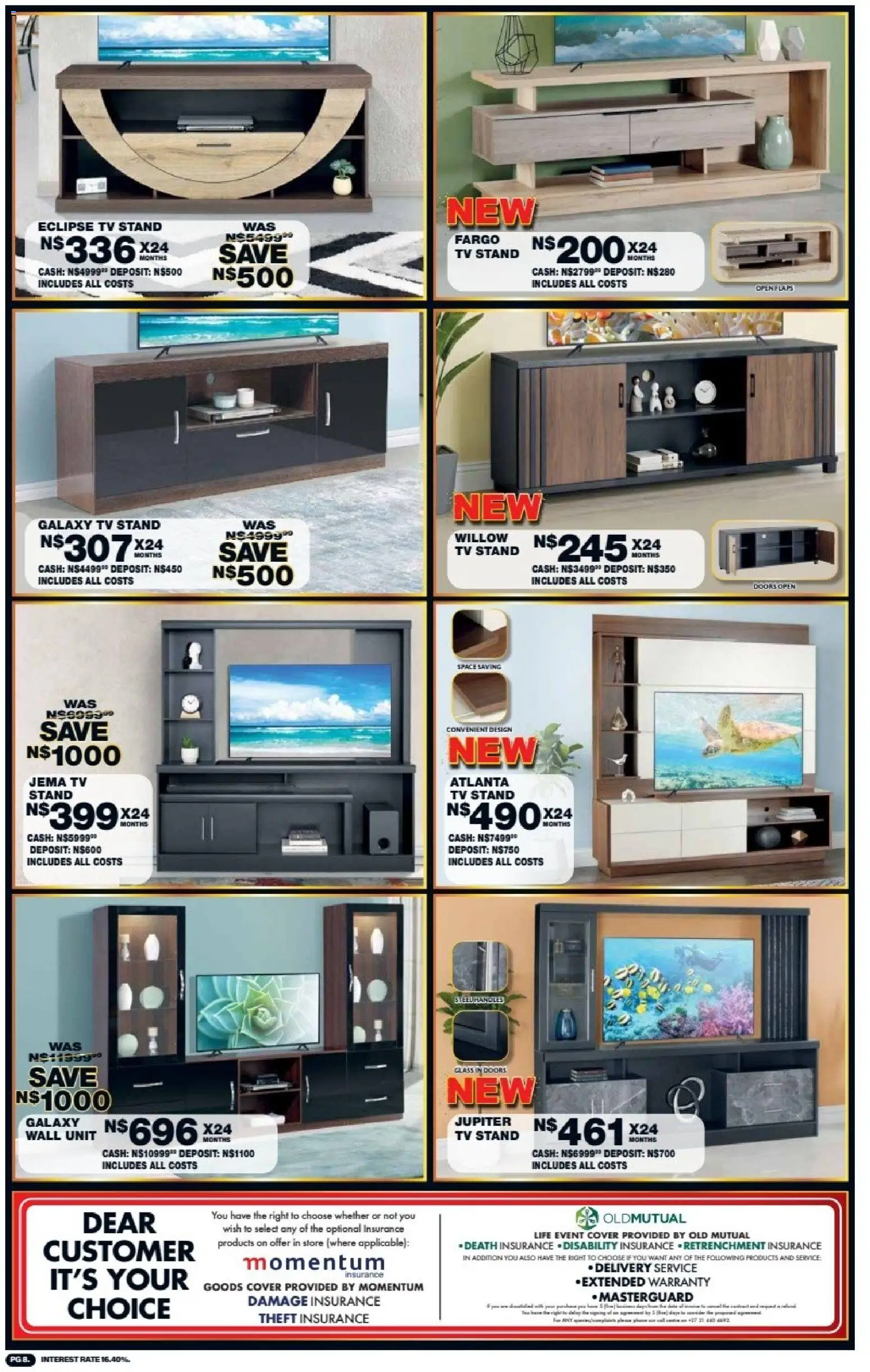 New Lewis Stores catalogue – valid from 10/08/2026 | Page: 8 | Products: Cover, TV, Wall unit