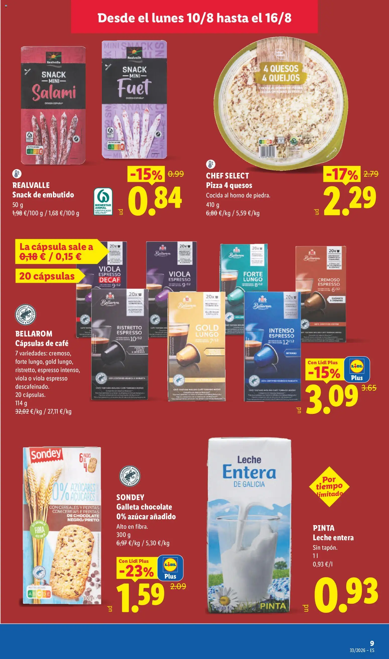 Lidl folleto │ válido desde el 10/08/2026 | Página: 23 | Productos: Leche, Café, Horno, Azúcar