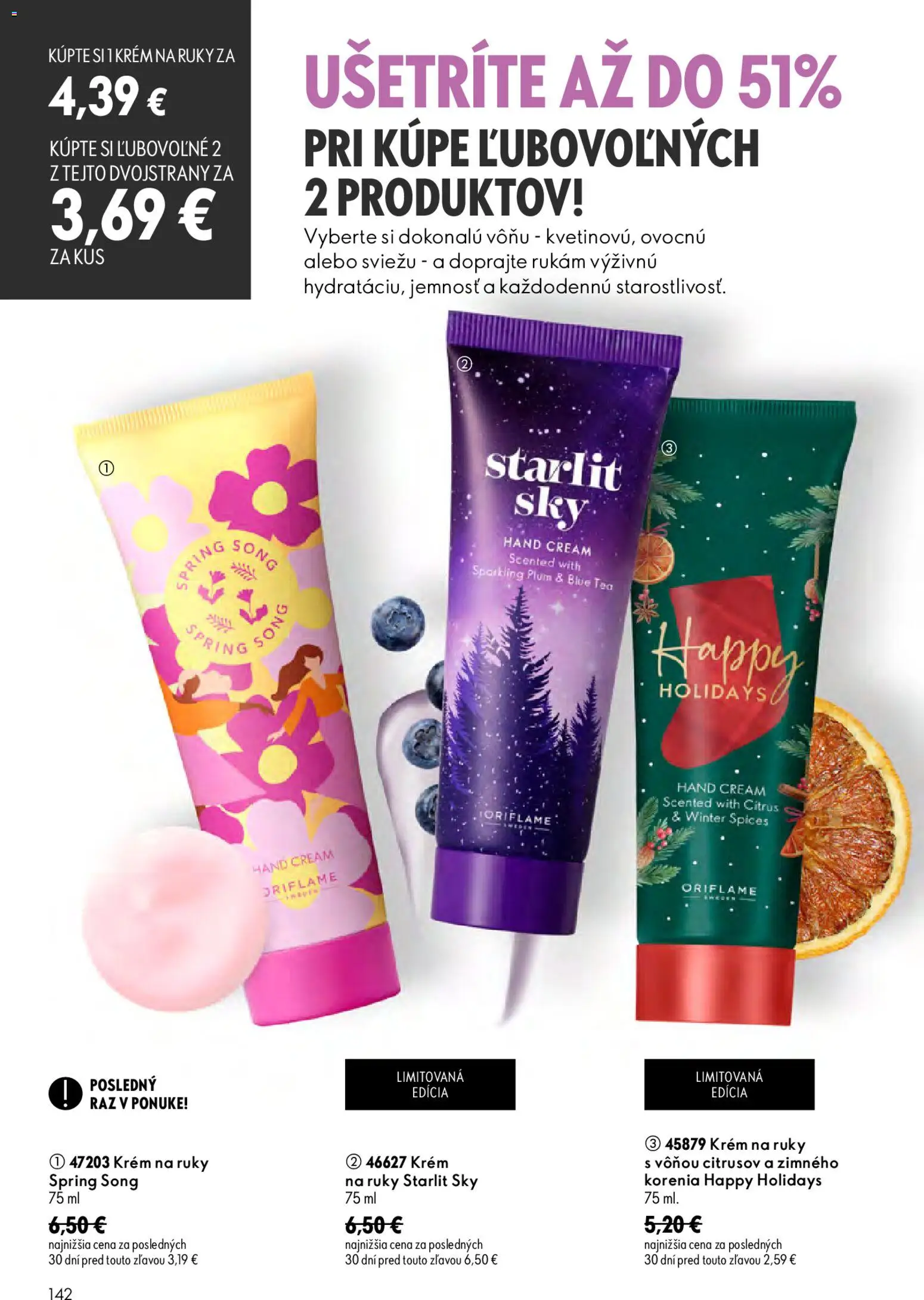 Nové Oriflame akcie – leták je platný od 19.08.2026 | Strana: 142 | Produkty: Krém na ruky, Krém
