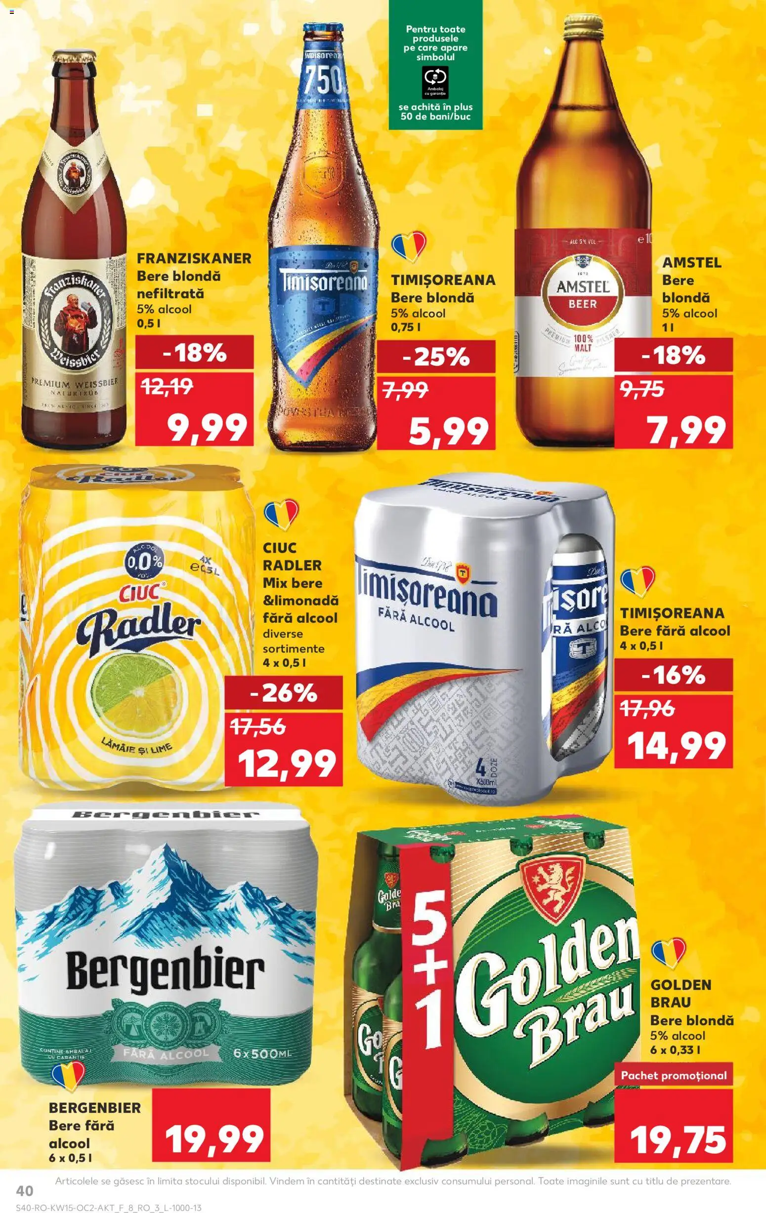 Noul catalog Kaufland – valabil de la 08.04.2026 | Pagină: 40 | Produse: Lime, Atıştırmalık, Bere, Lămâie