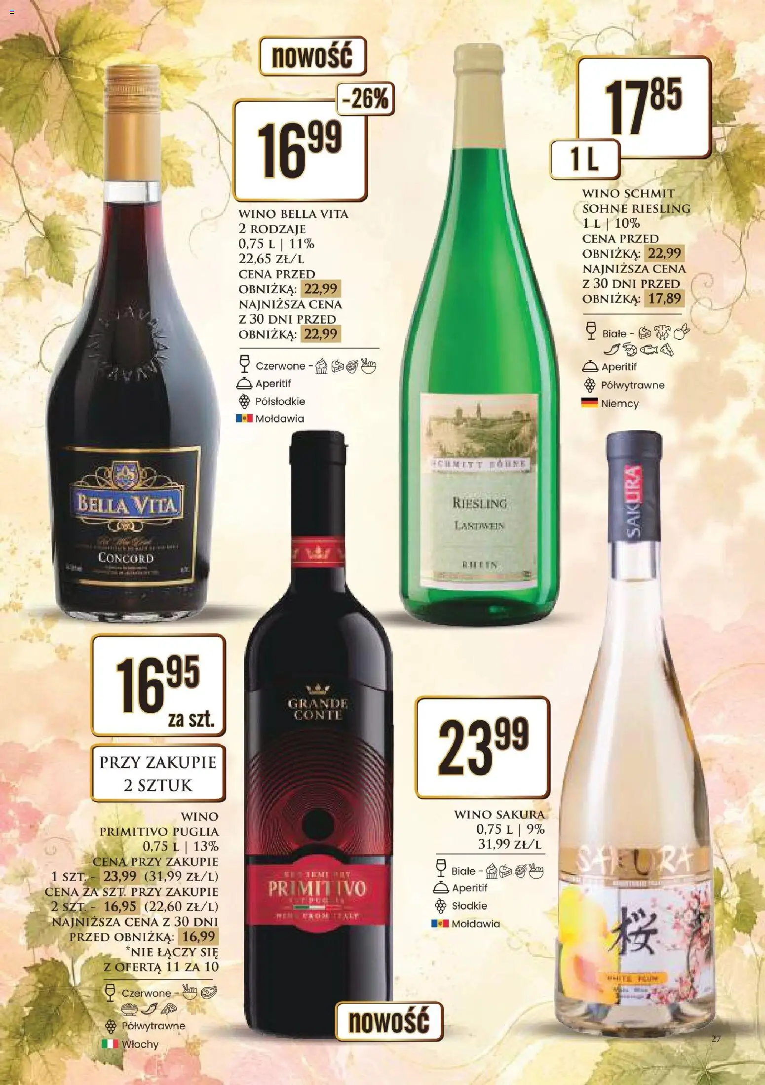 Dino gazetka alkoholowa od 29.05.2026 | Strona: 27 | Produkty: Riesling, Wino