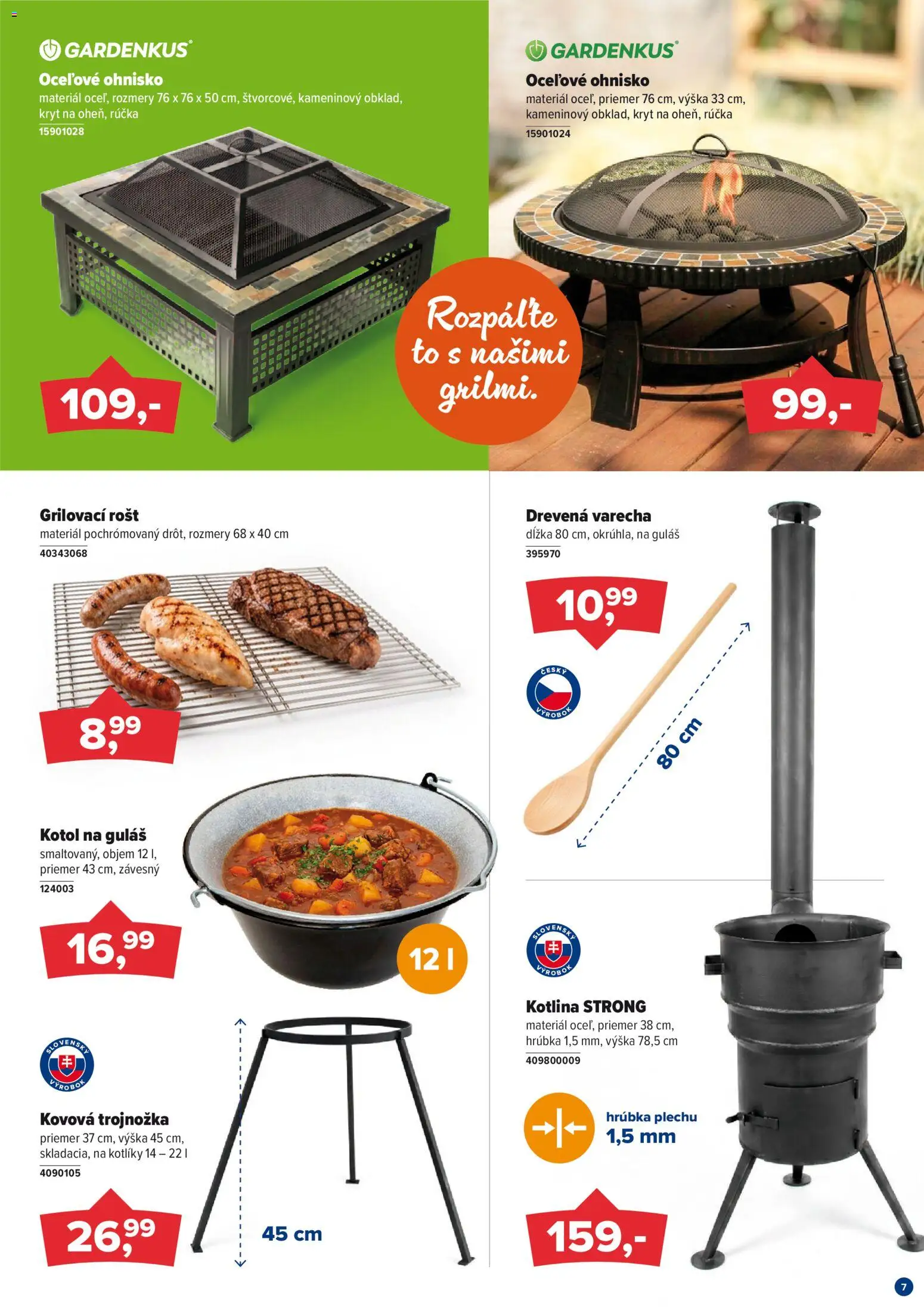 Nové Kinekus akcie – leták je platný od 01.08.2026 | Strana: 7 | Produkty: Rošt