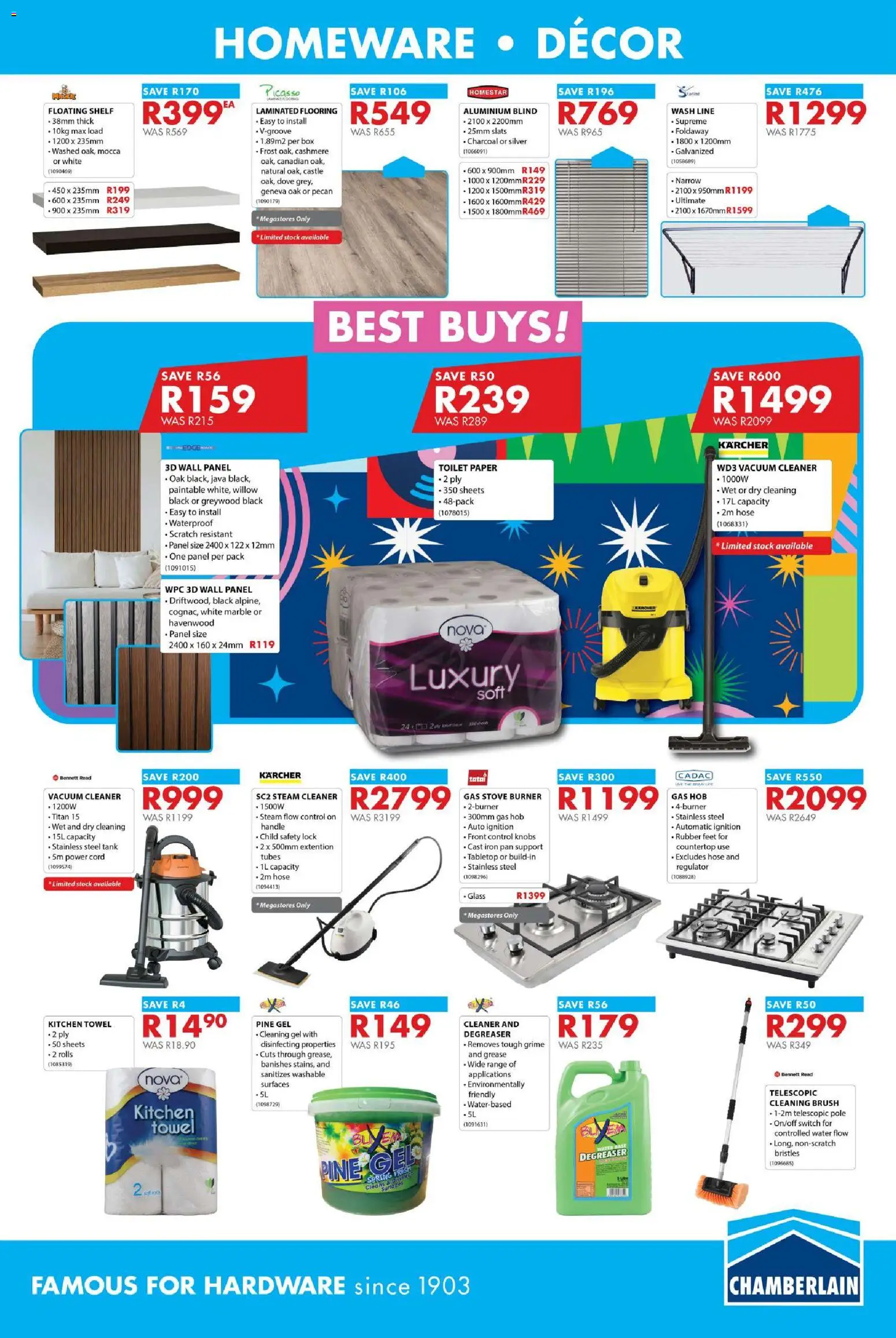 New Chamberlain catalogue – valid from 21.05.2026 | Page: 21 | Products: Vacuum cleaner, Switch, Brush, Water