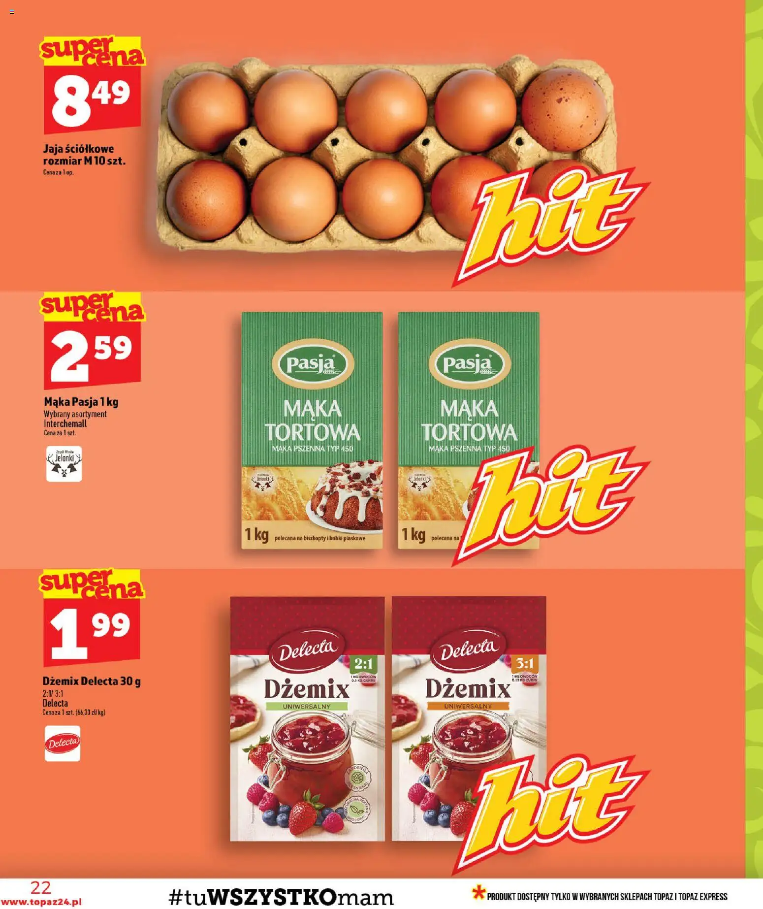 Topaz gazetka od 23.07.2026 | Strona: 22 | Produkty: Jaja