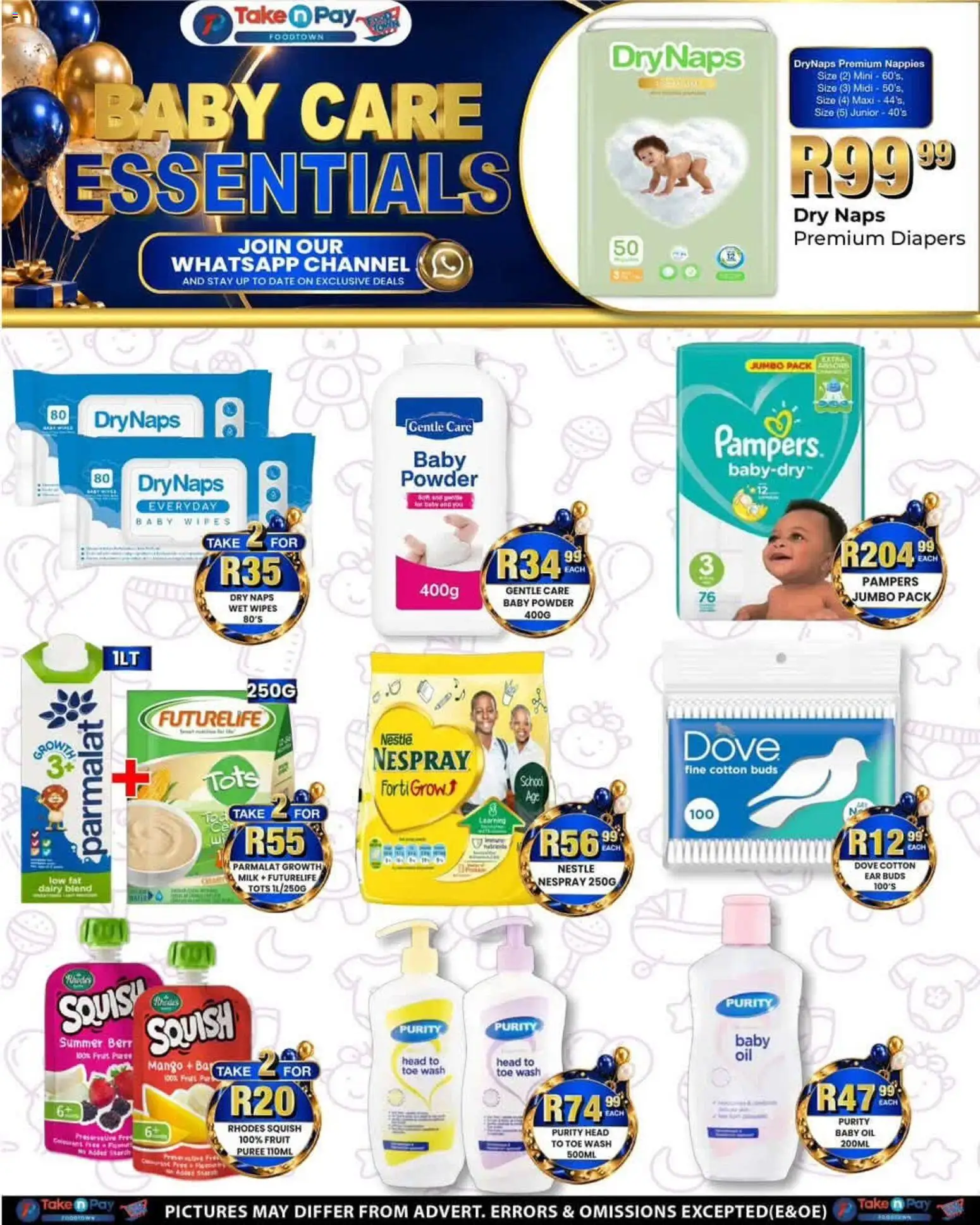 New Take n Pay catalogue – valid from 07/09/2026 | Page: 22 | Products: Diapers, Powder, Mango, Cotton buds
