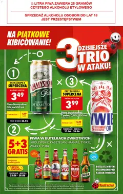 Pogląd oferty "Biedronka gazetka - Football" - ważna od 26.06.2026 | Strona: 2 | Produkty: Warka, Harnaś, Piwo, Piwo Namysłów