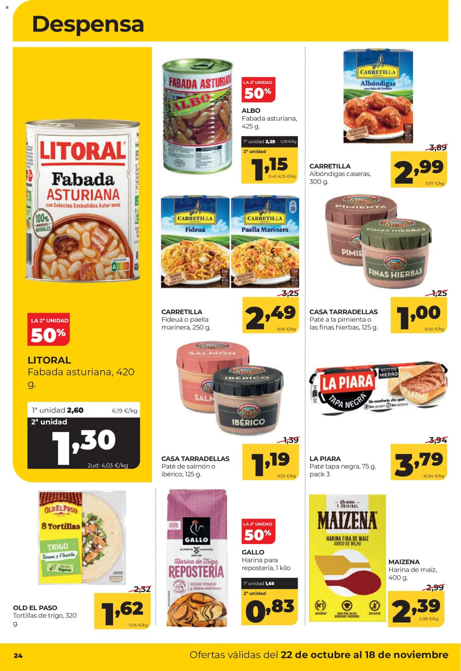 Alimerka folleto Asturias │ válido desde el 22/10/2026 | Página: 26 | Productos: Maíz, Paté, Salmón, Embutidos