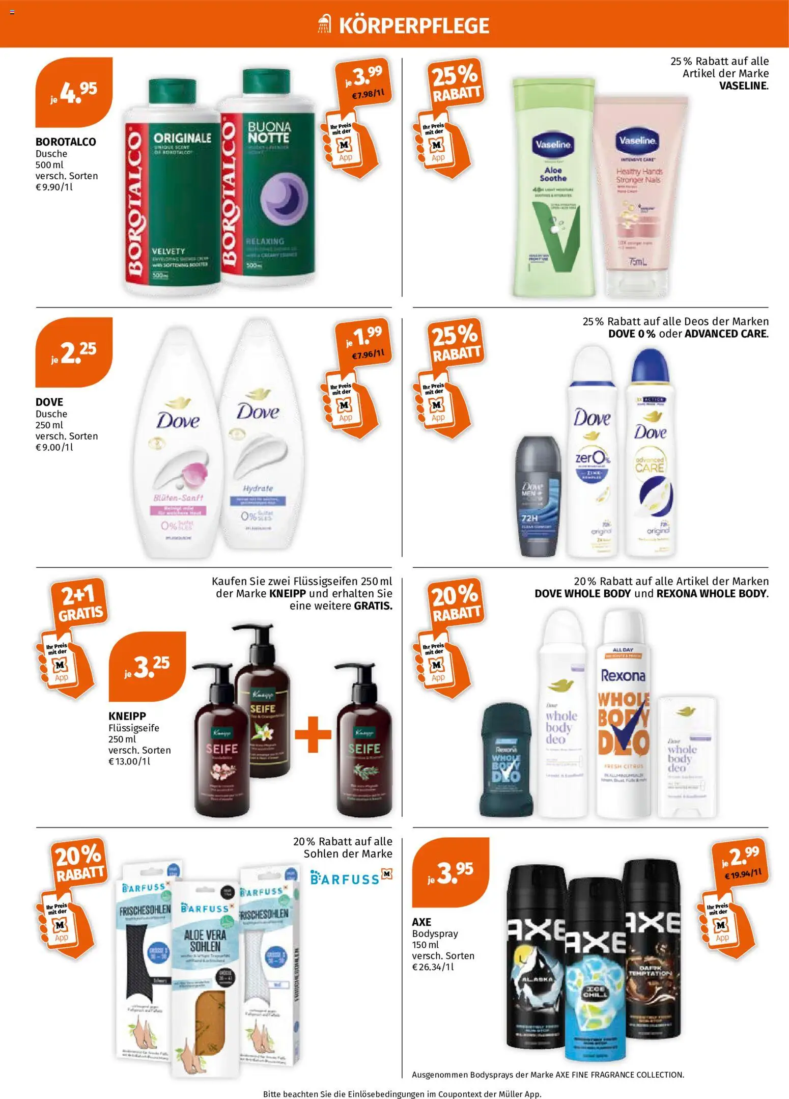 Müller Flugblatt gültig ab 15.06.2026 | Seite: 4 | Produkte: Dusche, Seife