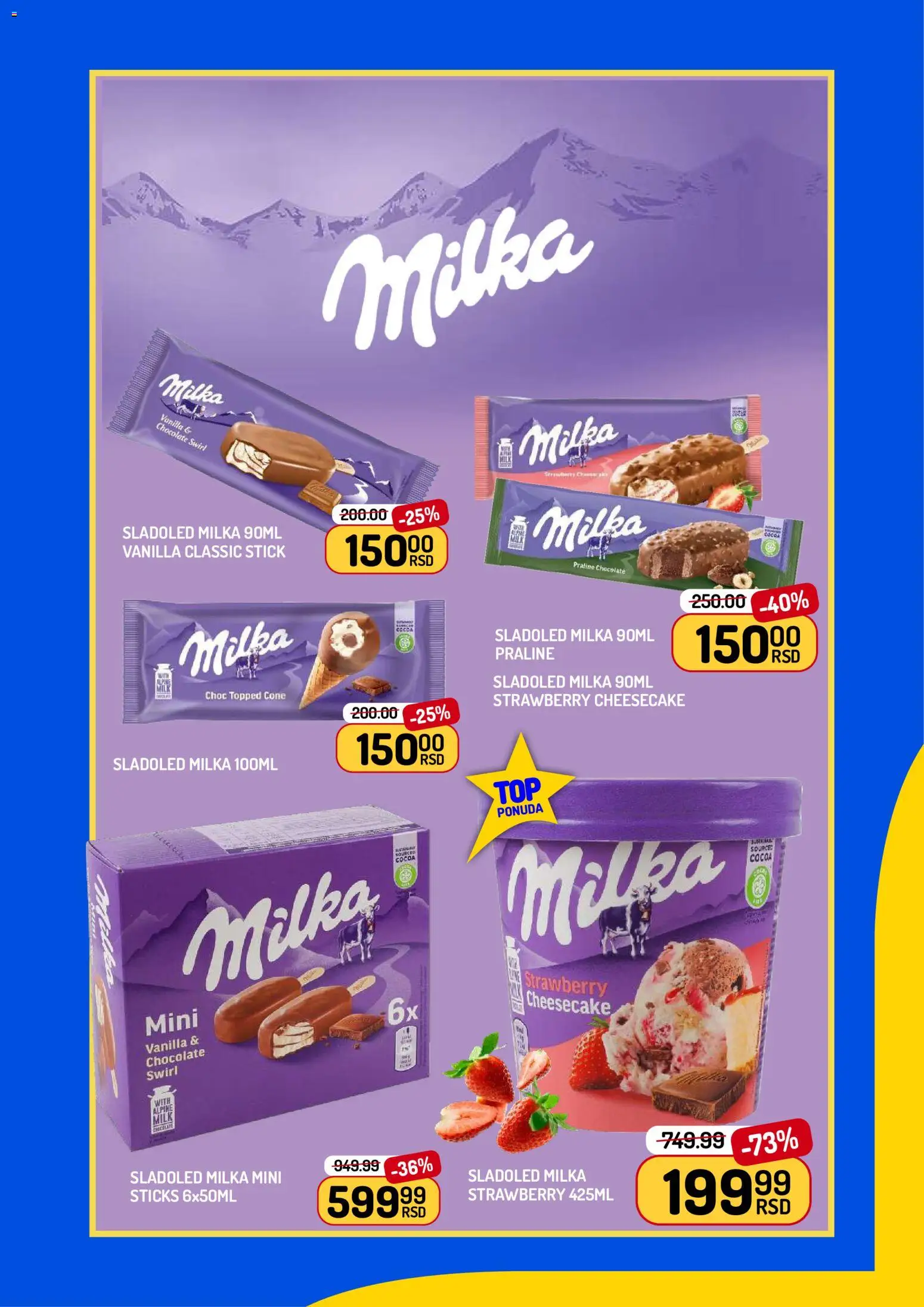 Aman katalog - važi od 22.05.2026 | Strana: 9 | Proizvode: Milka, Sladoled, Praline, Cheesecake