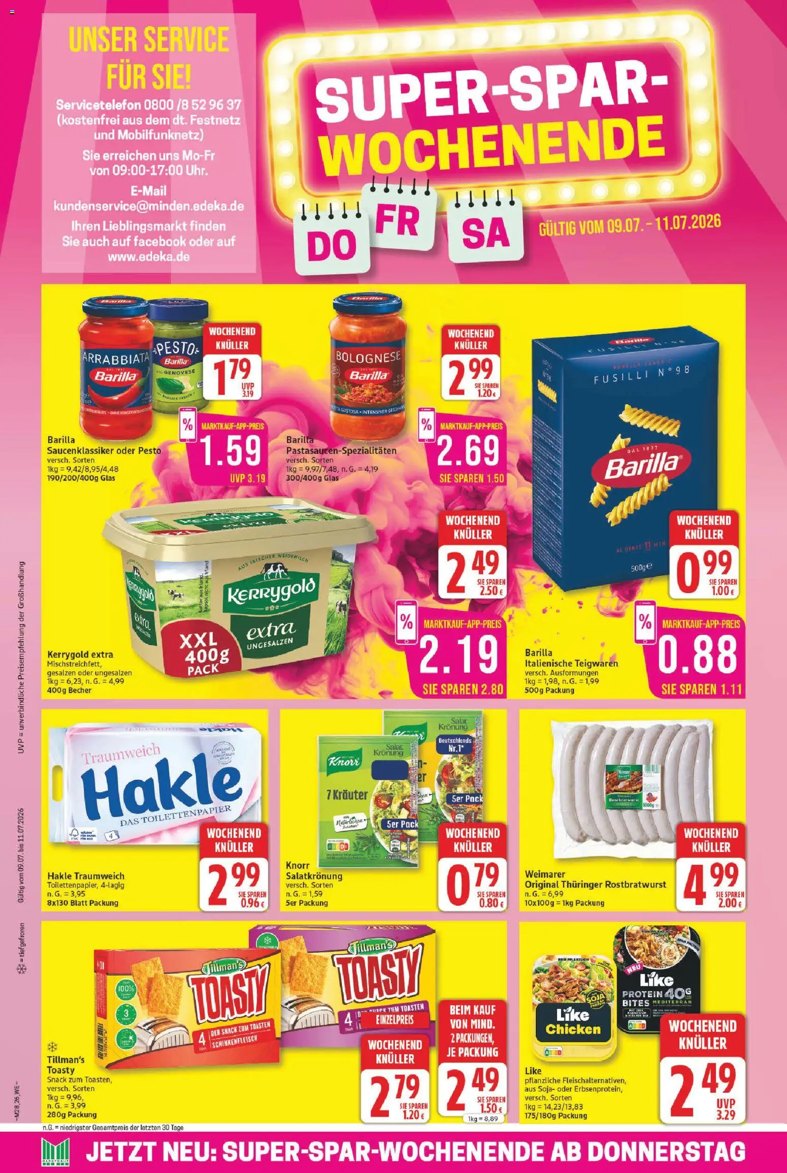 Marktkauf Prospekt – gültig ab 06.07.2026 | Seite: 26 | Produkte: Butter, Barilla, Rapsöl, Toilettenpapier