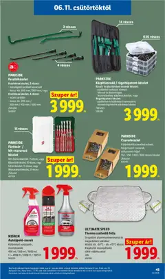 PARKSIDE Csavarkészlet, Különböző kiszerelésű edzett, horganyzott csavarok, süllyesztett fejjel 150 / 250 / 400 / 600 részes készlet /készlet - amely érvényes a következő dátumtól: 11.06.2026 | Oldal: 45