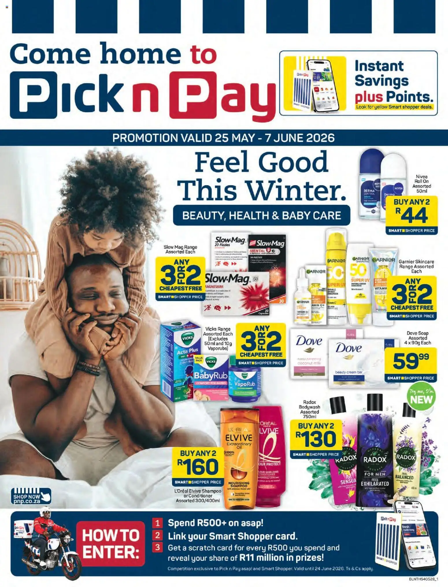 New Pick n Pay catalogue – valid from 25.05.2026 | Page: 1 | Products: Shampoo, Conditioner, Cream, Soap