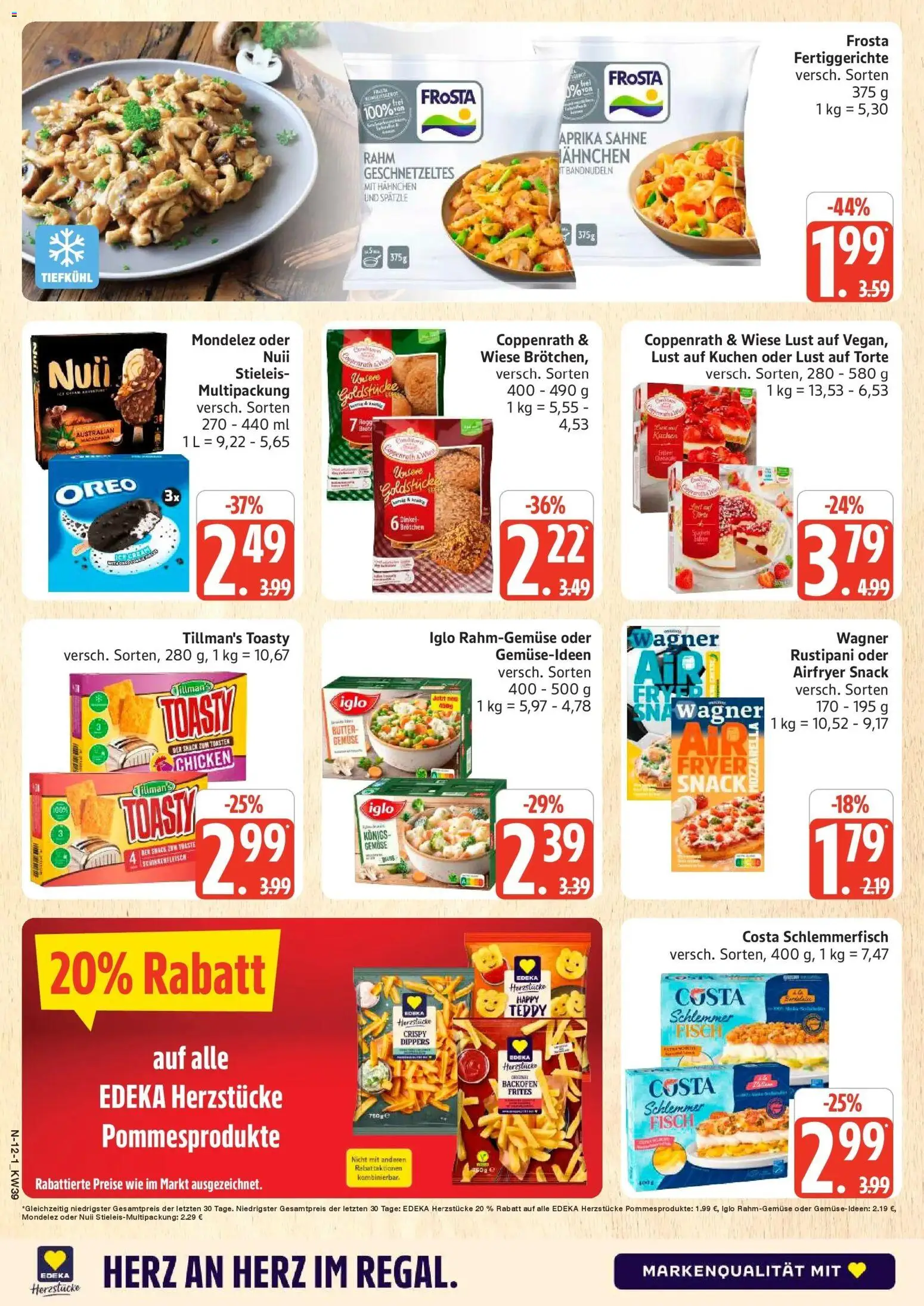 Edeka Prospekt Rostock (ab 21.09.2026) » Angebote Online | Seite: 12 | Produkte: Hahnchen, Butter, Mozzarella, Kuchen
