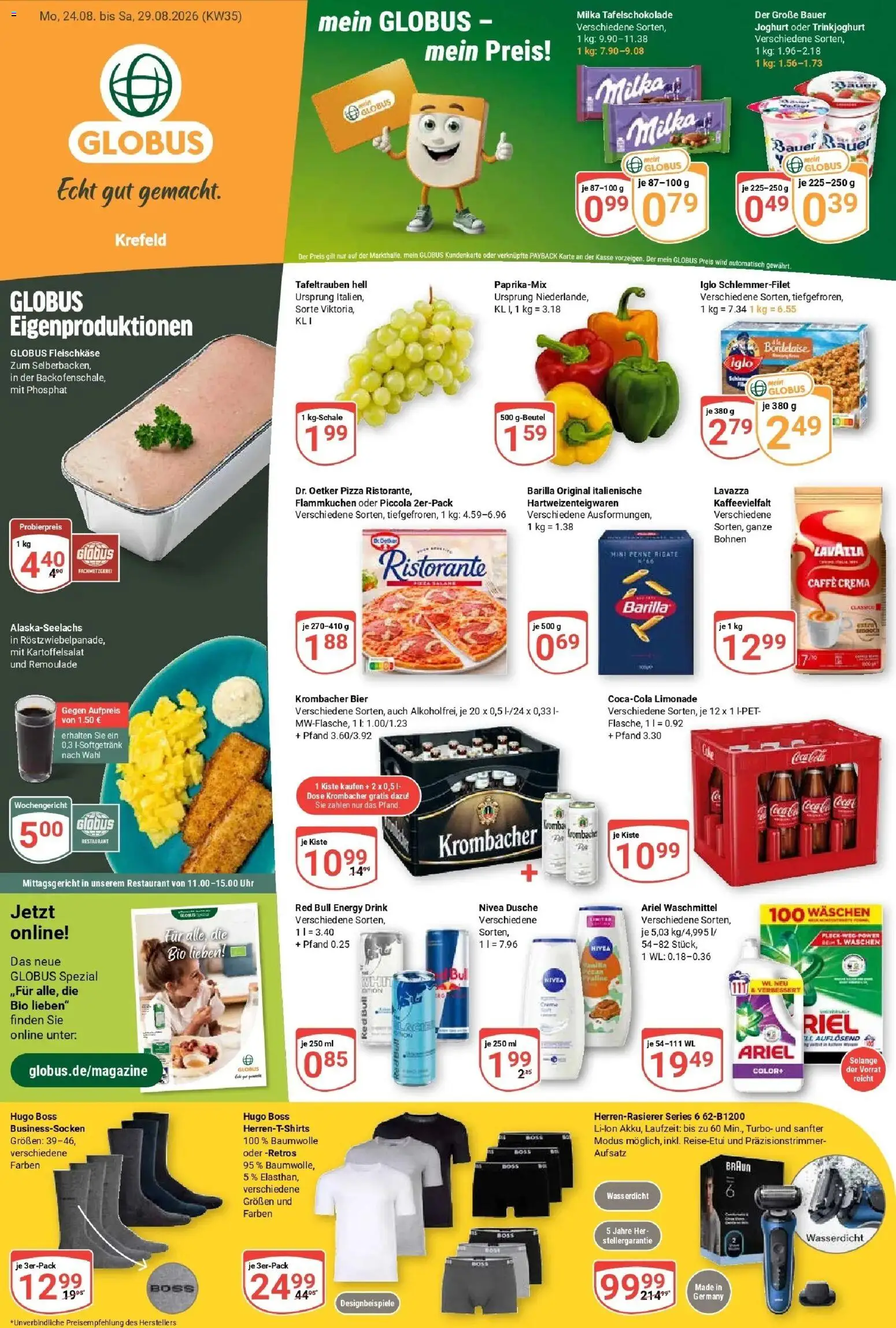 Globus Prospekt Krefeld – gültig ab 24.08.2026 | Seite: 5 | Produkte: Ristorante, Red bull, Limonade, Creme
