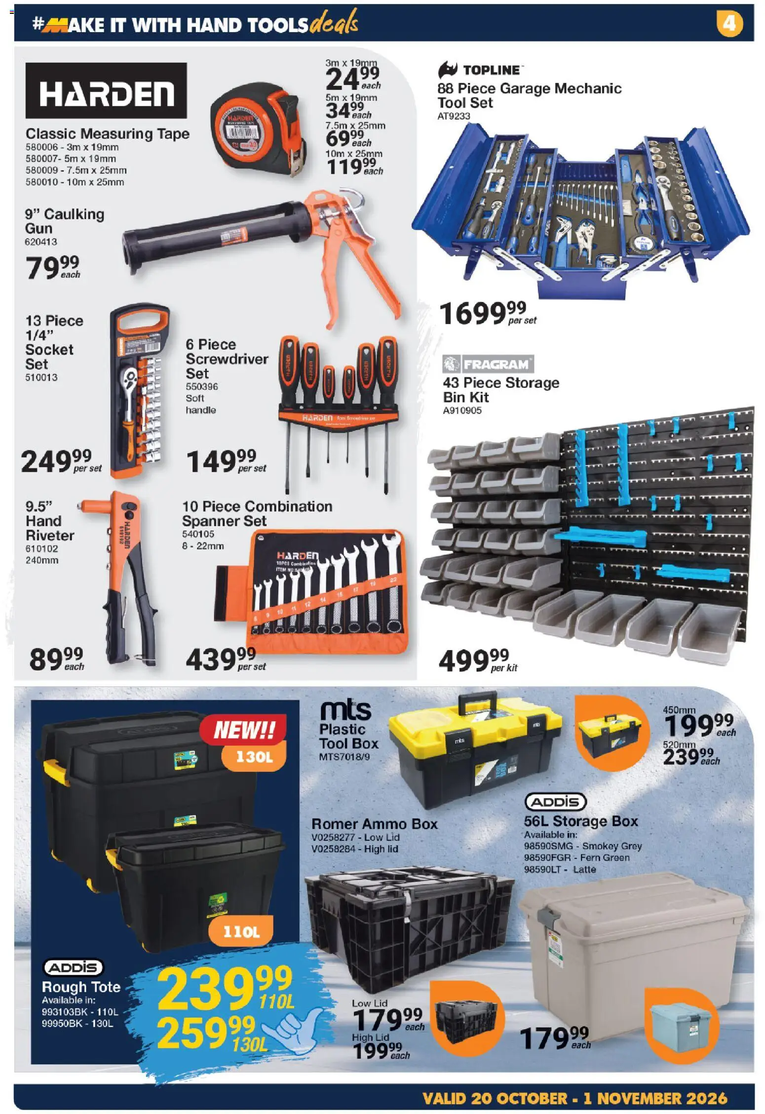 New MICA catalogue – valid from 20/10/2026 | Page: 4 | Products: Socket, Box, Tape
