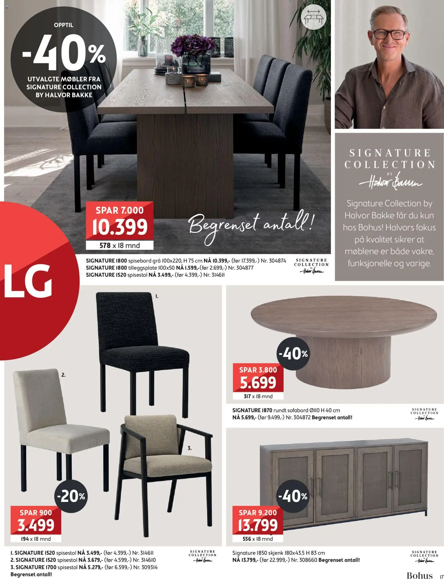 {H1} | Side: 17 | Produkter: Spisebord, Spisestol