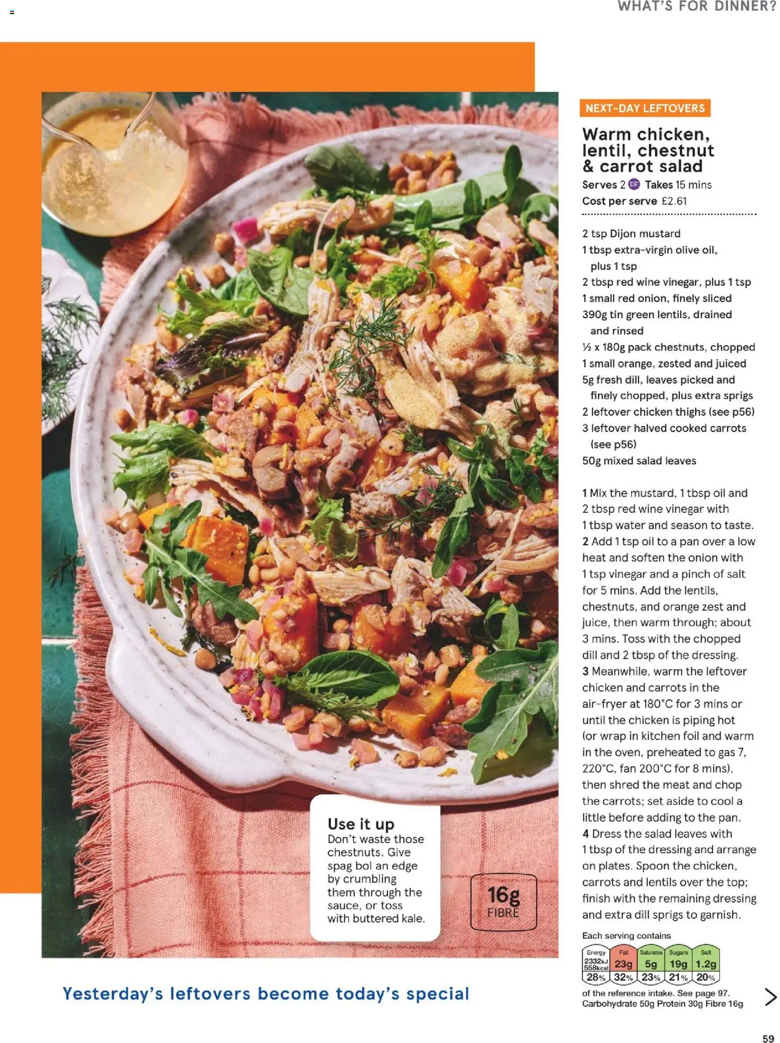 {H1} | Page: 59 | Products: Chicken, Foil, Dijon mustard, Salad