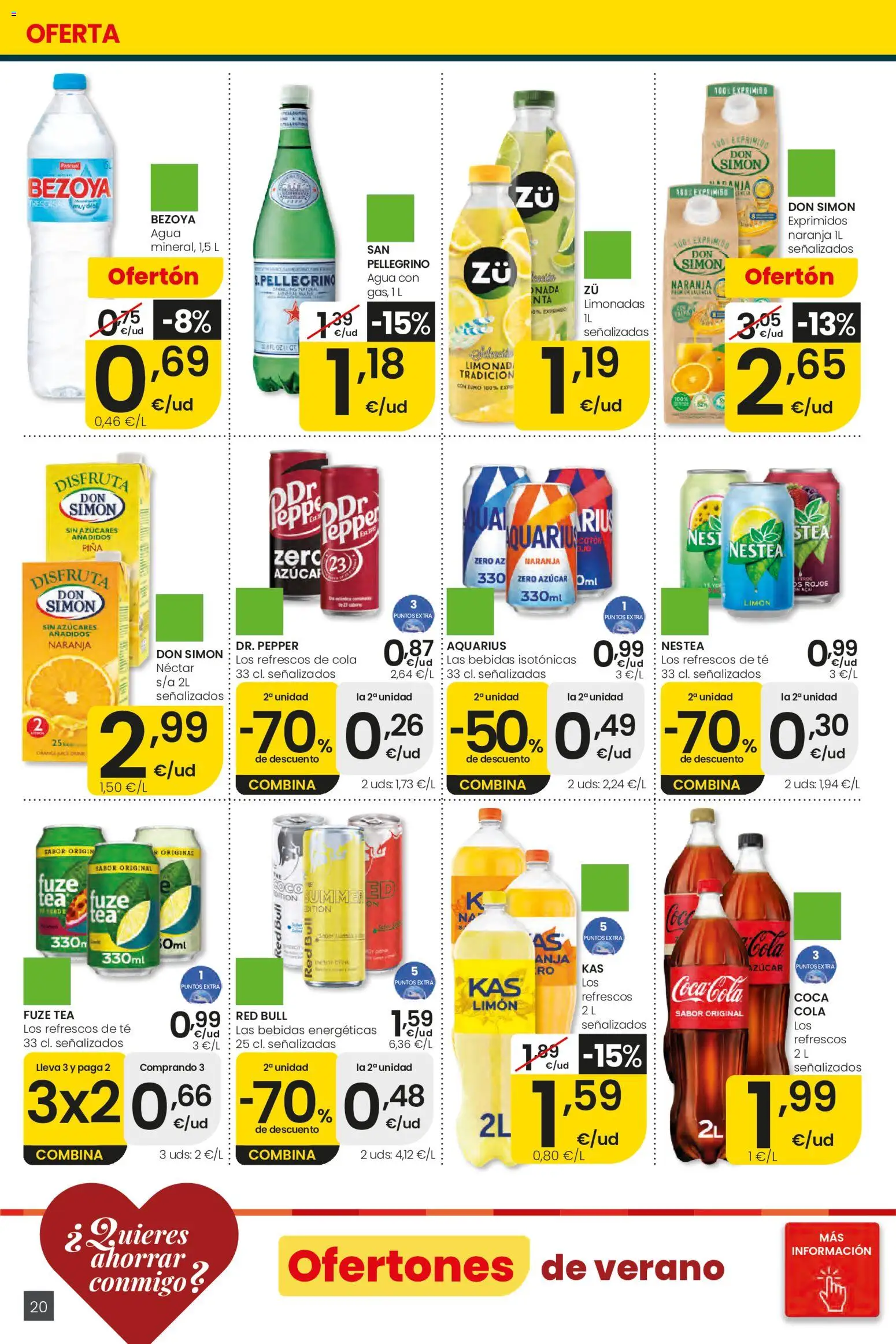 Eroski Ofertones de verano │ válido desde el 28.05.2026 | Página: 20 | Productos: Té, Néctar