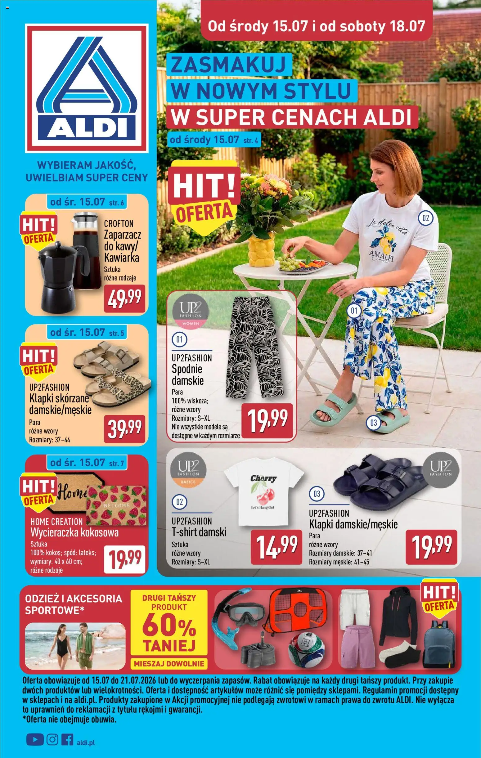 Aldi Polsko leták - Ostatnie sztuki w wybranych sklepach od 15.07.2026 | Strana: 1