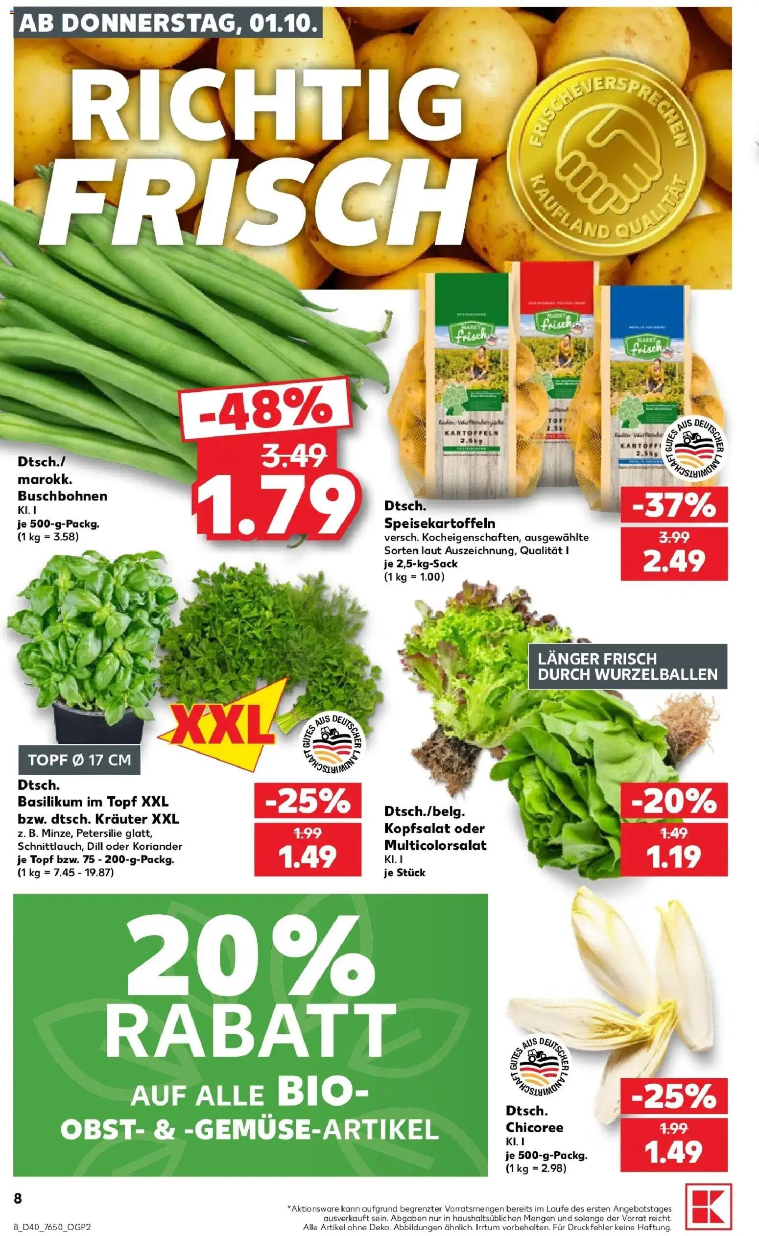 Prospekt Kaufland ab 28.09.2026 » Angebote Online zum Blättern | Seite: 18 | Produkte: Kartoffeln, Obst, Petersilie, Dill