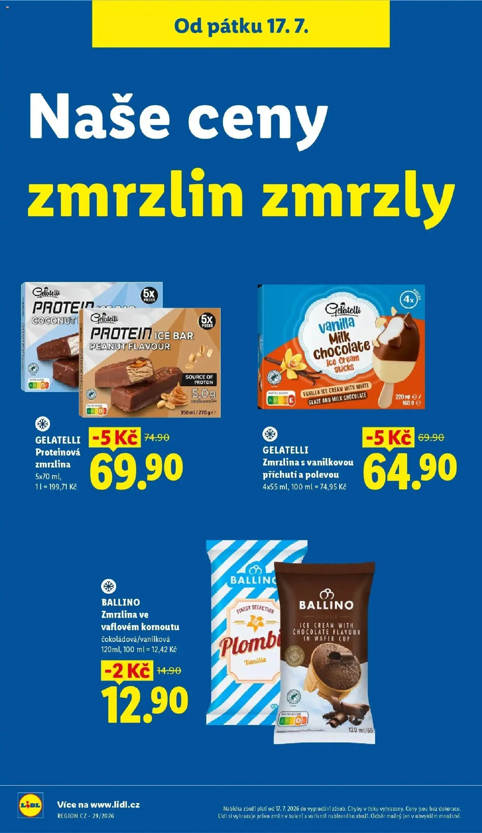 Lidl aktuální leták od 20.07.2026 | Strana: 47 | Produkty: Finest, Zmrzlina, Proteinová zmrzlina, Milk chocolate