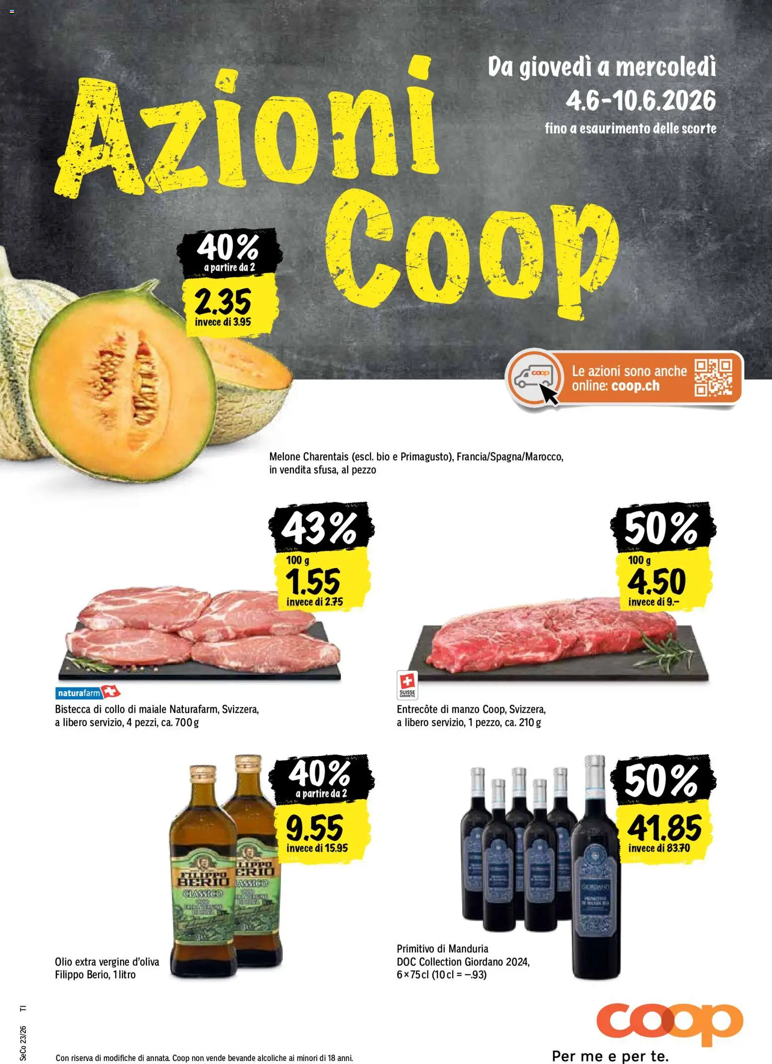 Coop aktionen IT – gültig ab 04.06.2026 | Seite: 1 | Produkte: Melone