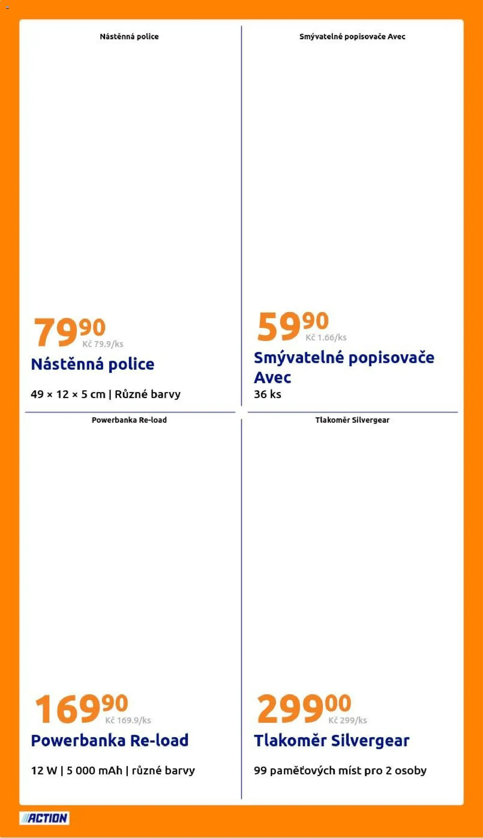 Action leták od 12.08.2026 | Strana: 24 | Produkty: Powerbanka, Tlakoměr, Police, Barvy