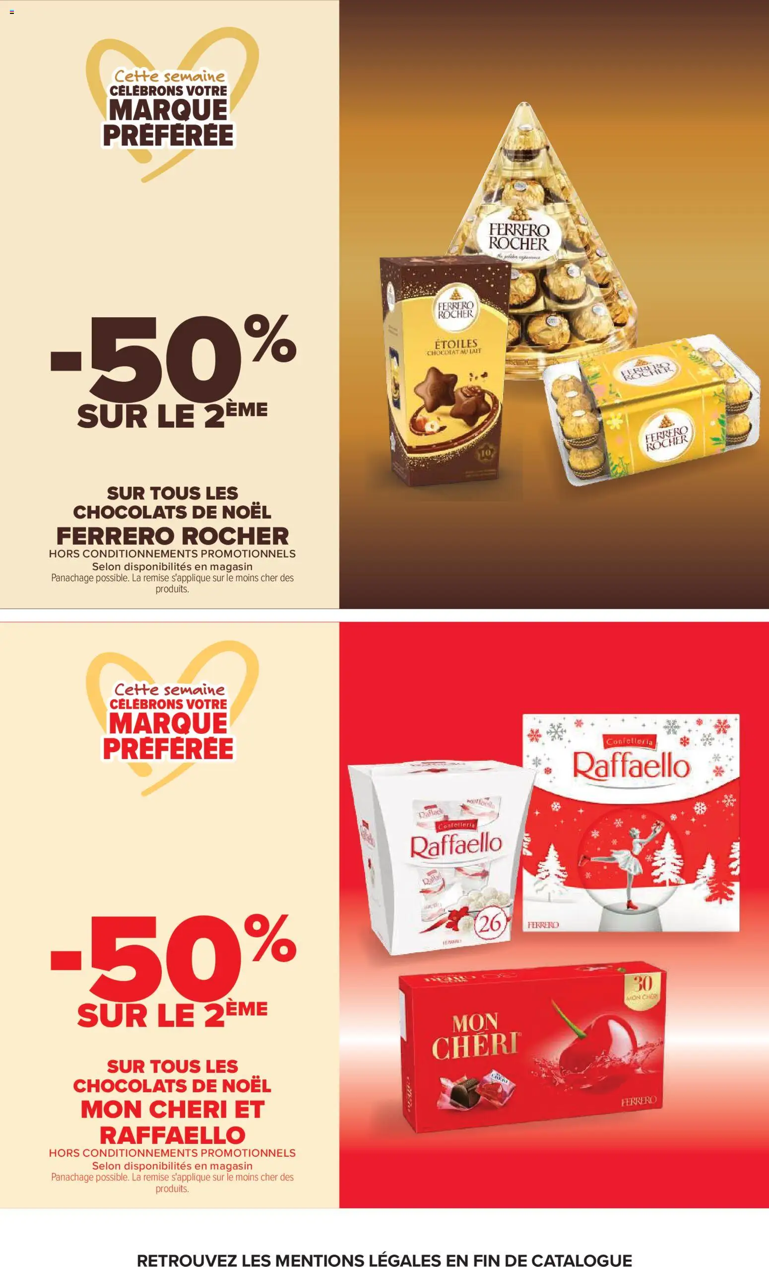 {H1} | Page: 40 | Produits: Raffaello, Lait, Mon Chéri, Chocolat